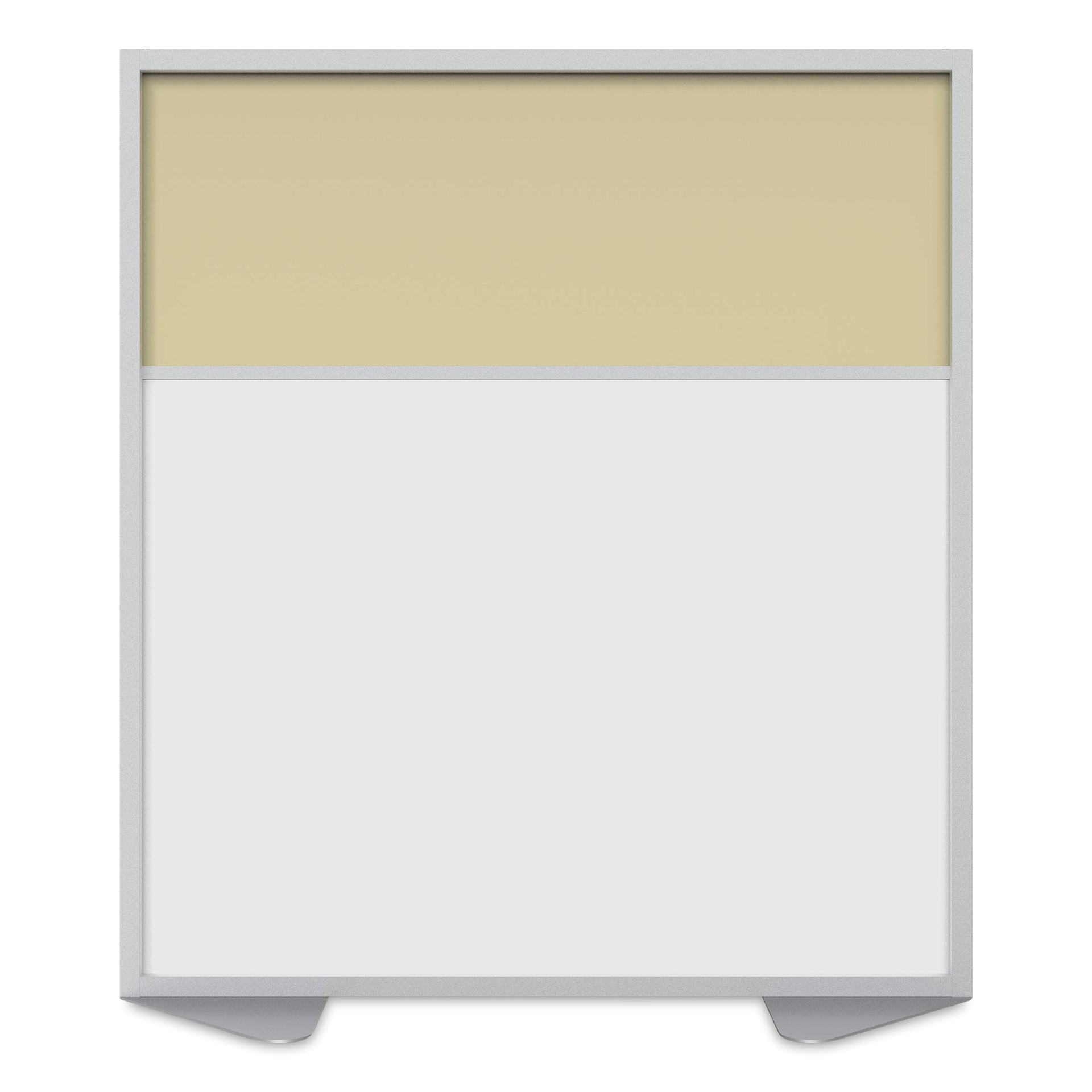 Ghent Floor Partition - Magnetic Porcelain and Caramel Vinyl Panel, 54" x 48"