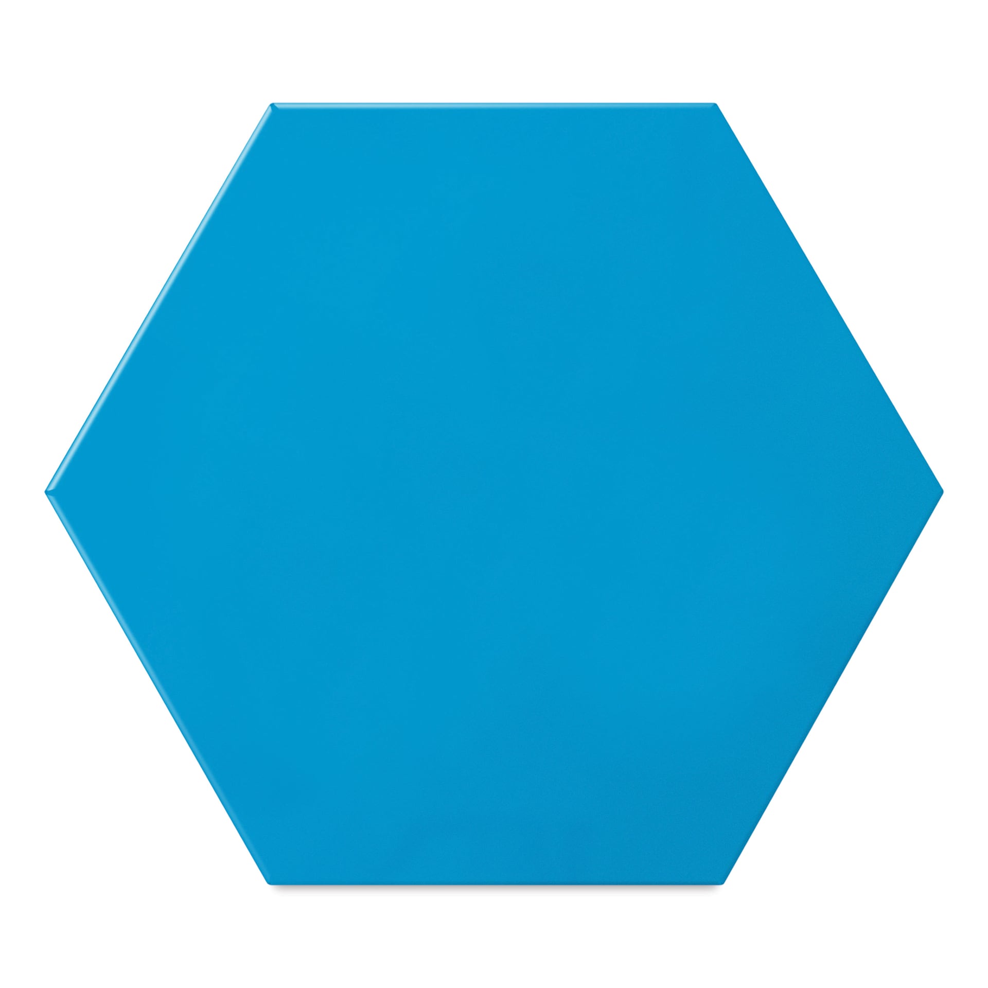 Ghent Hex Modular Steel Whiteboard - Bright Blue, 18" x 21"