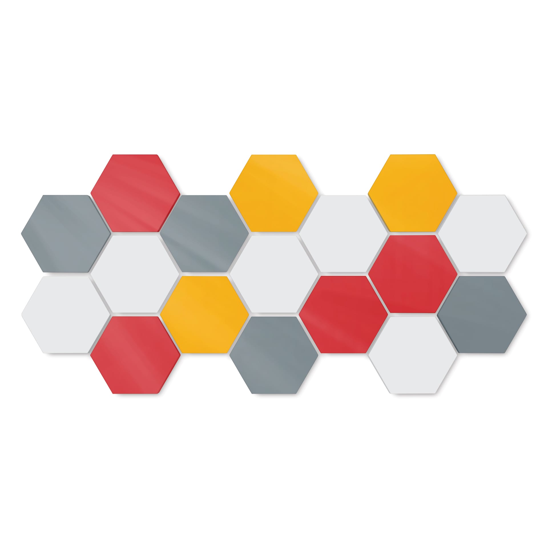 Ghent Hex Modular Steel Whiteboards - assorted colors