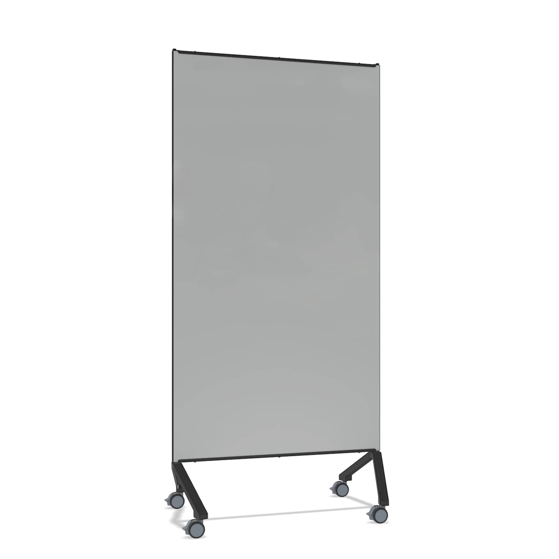 Ghent Pointe Mobile Glassboard - Gray/Black, 36" x 77"