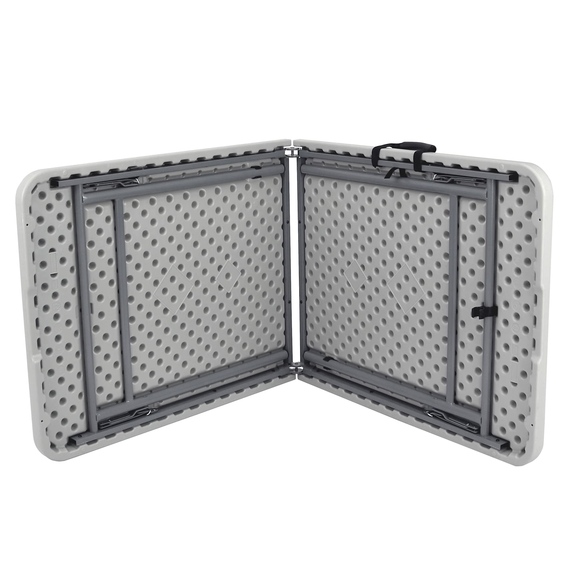 NPS Plastic Fold in Half Table - Rectangle, 30" x 60", underside of table