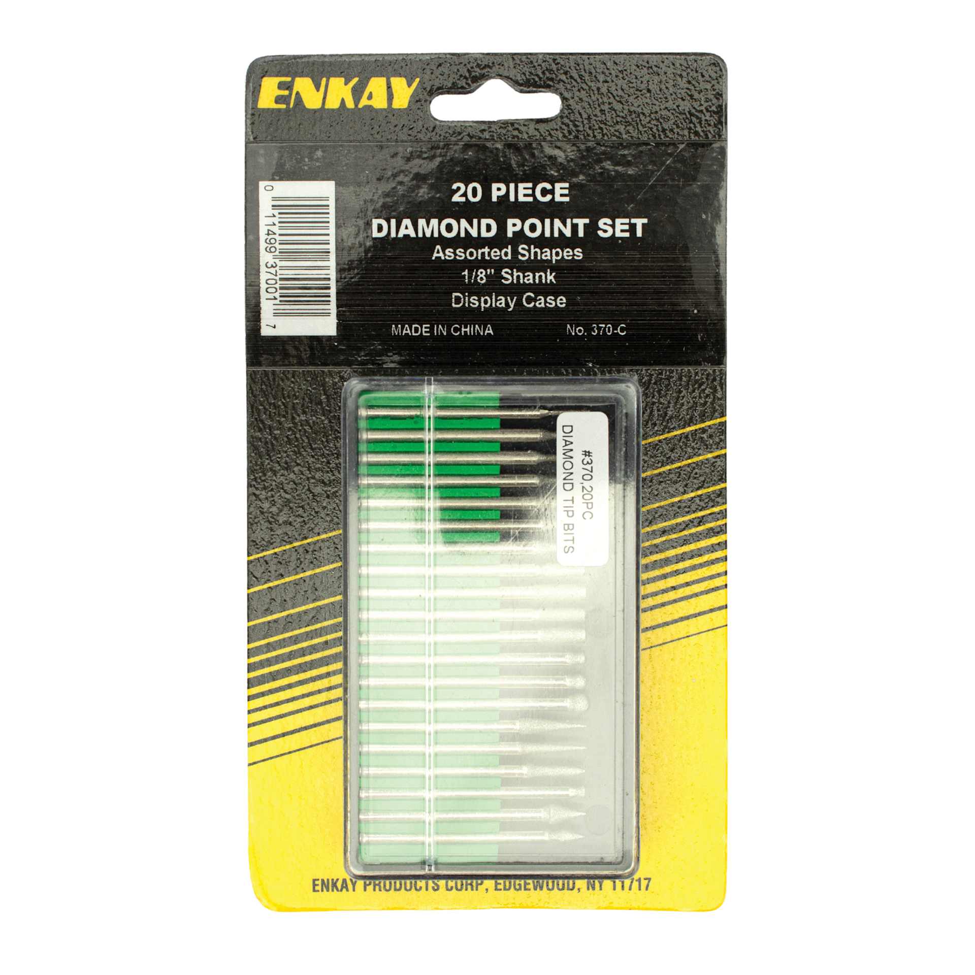 Enkay Diamond Point Set - Set of 20, 1/8" Shanks front of packaging