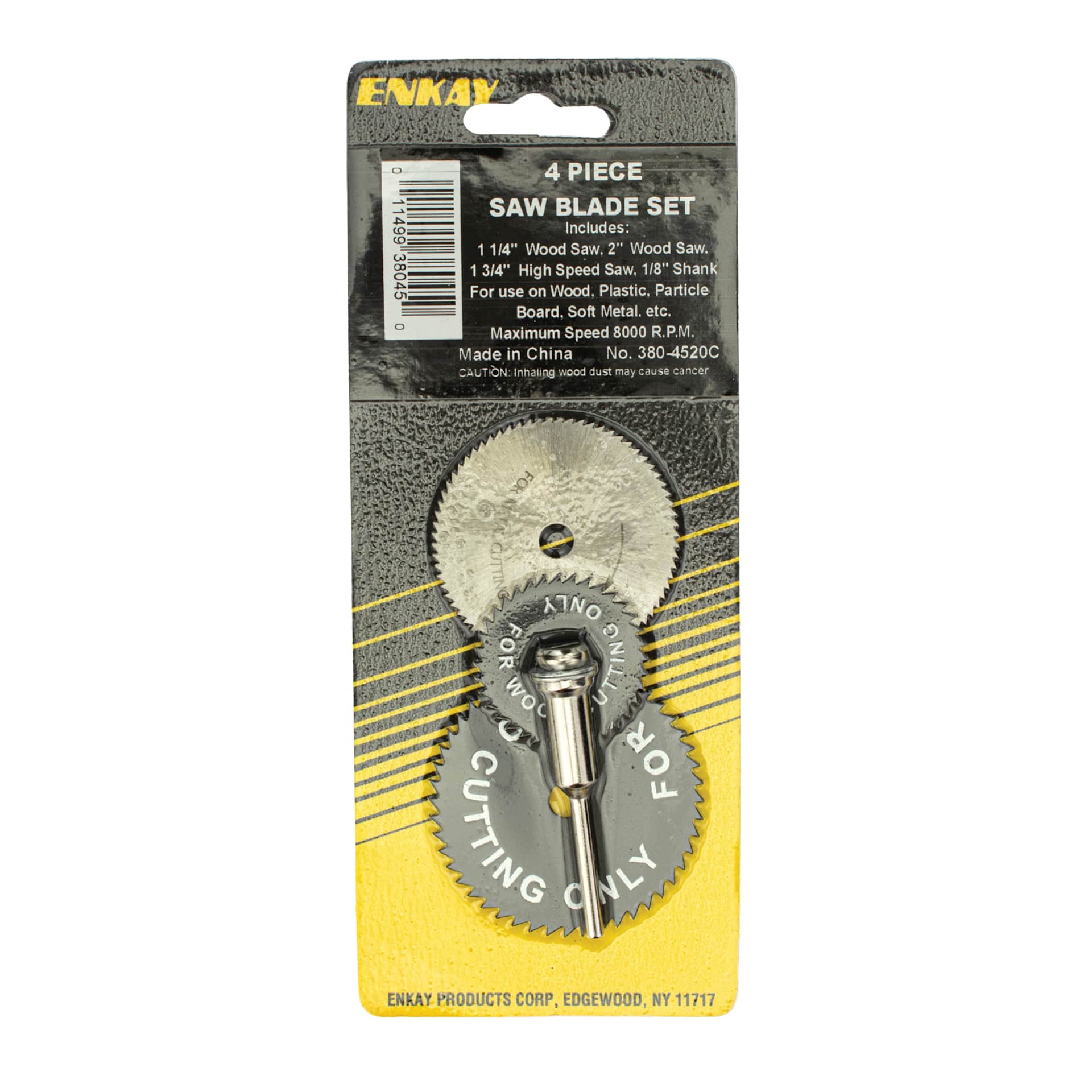 Enkay Mini Saw Blade Set - Set of 4 front of packaging