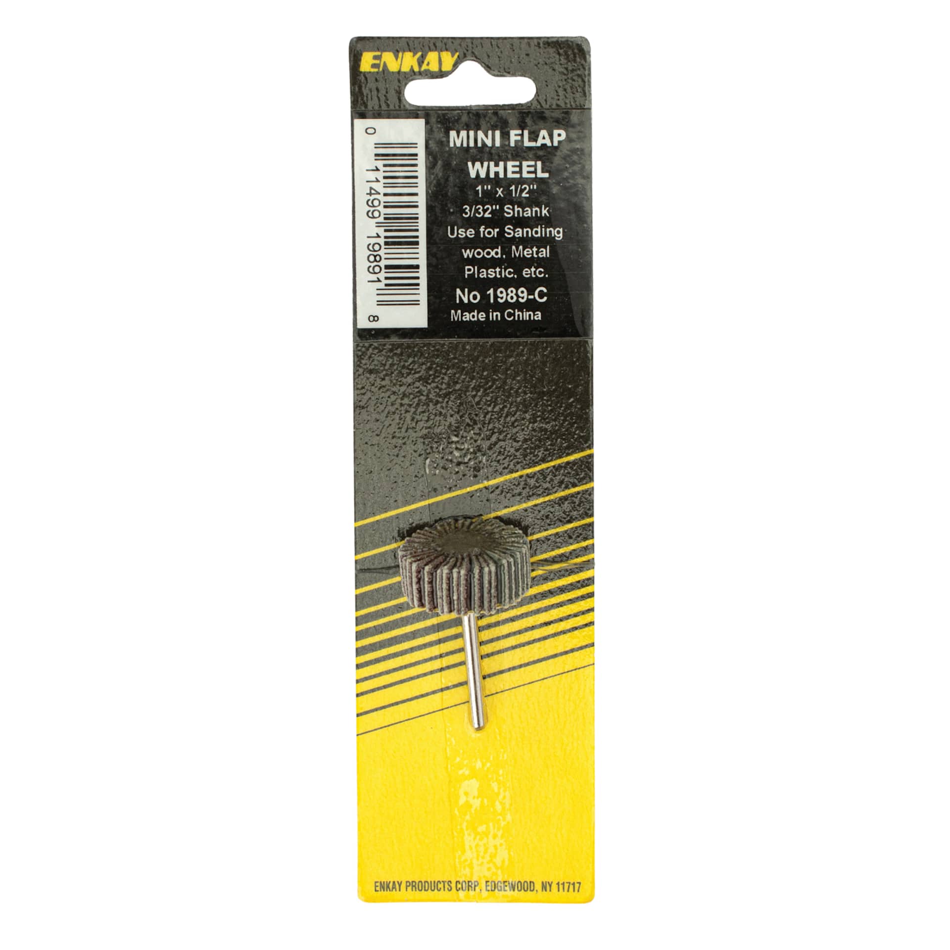 Enkay Mini Flap Wheel - 1 in front of packaging