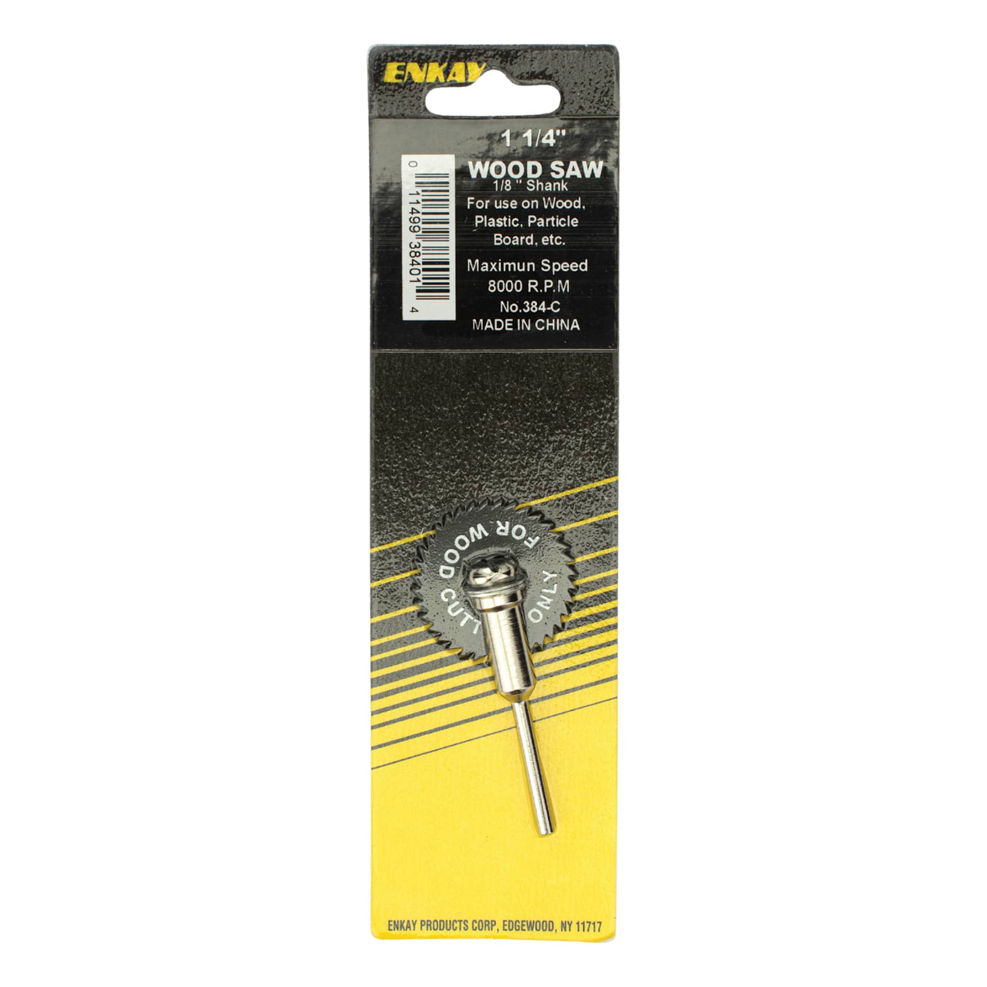 Enkay Wood Saw Blade - 1-1/4", 1/8" Mandrel front of packaging