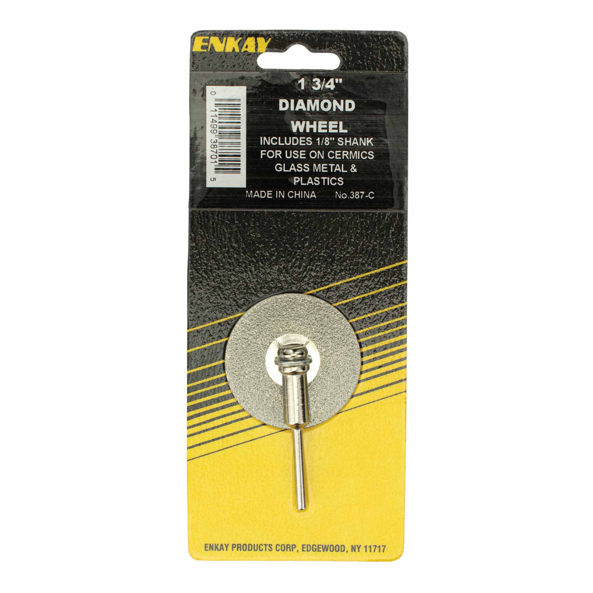 Enkay Diamond Wheel - 1-3/4" Wheel, 1/8" Mandrel front of packaging