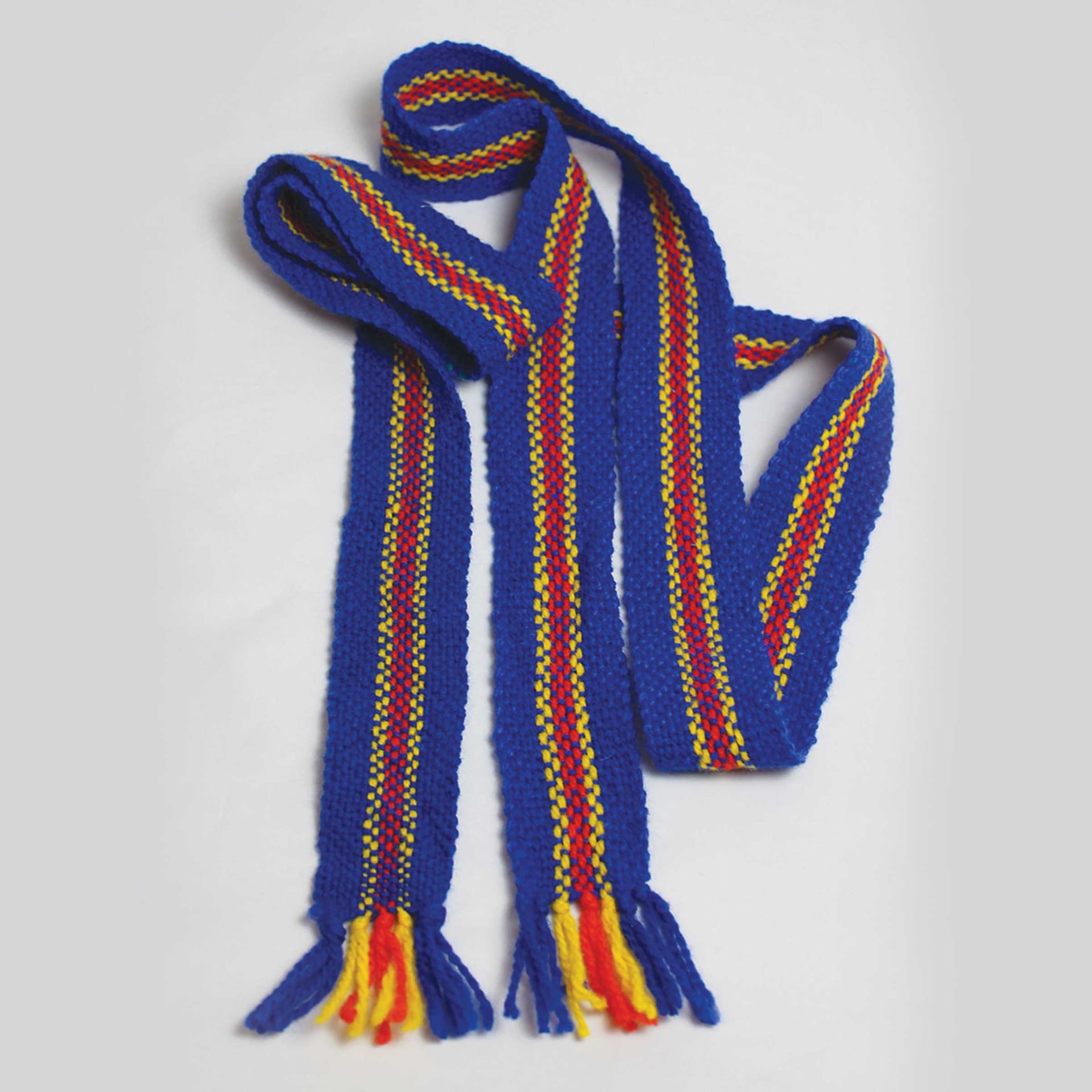Friendly Loom Backstrap Loom Kit showing completed project made on loom