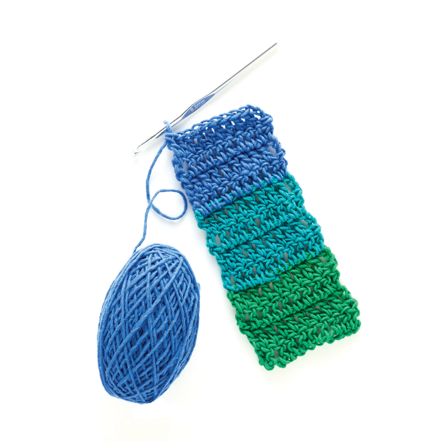 Friendly Loom Discover Crochet Scarf Kit - Ocean in progress project