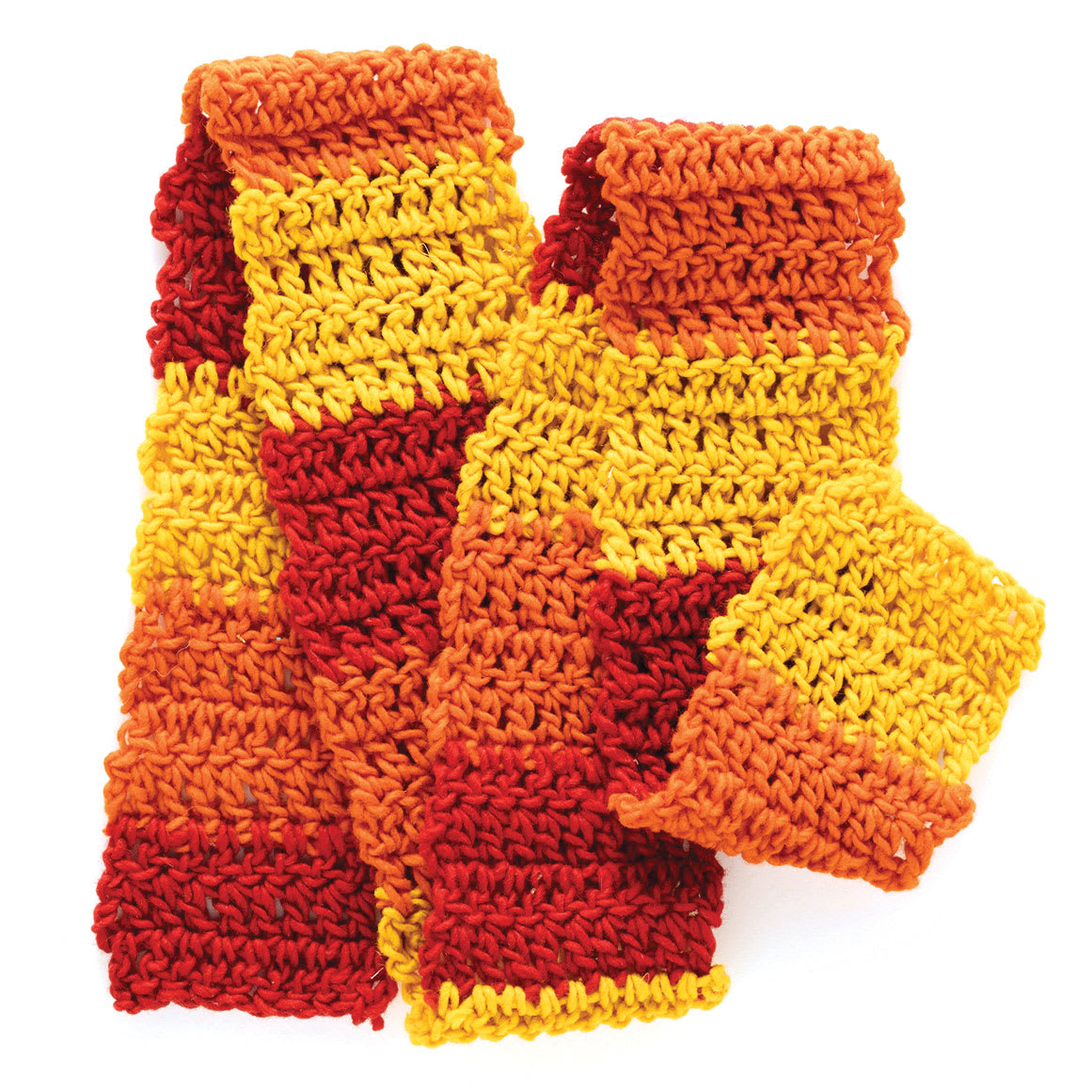 Friendly Loom Discover Crochet Scarf Kit - Sunset completed project