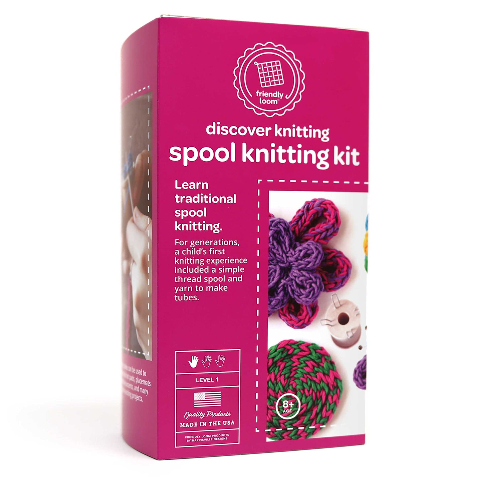 Friendly Loom Discover Knitting Spool Kit front of packaging