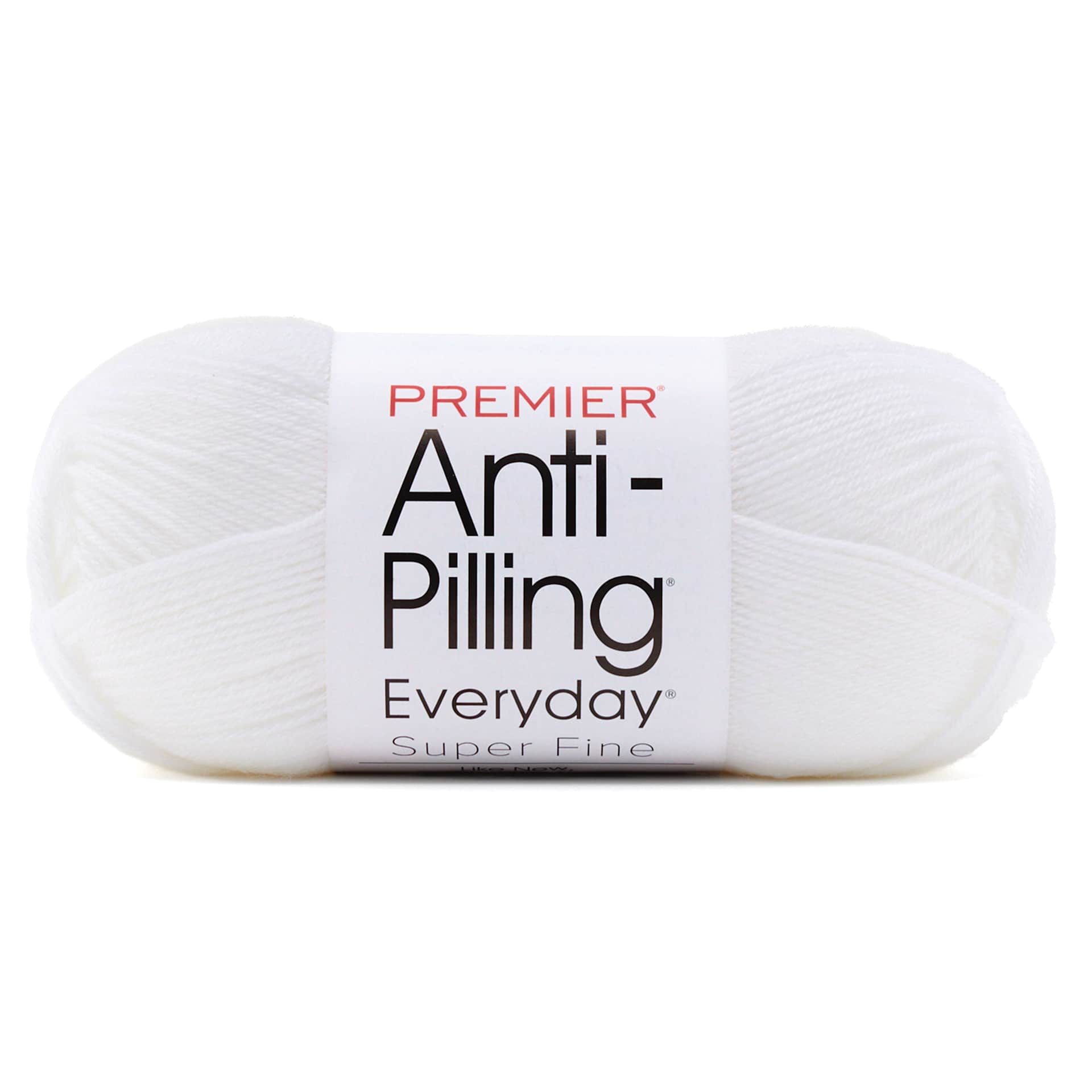 Premier Yarns Anti-Pilling Everyday Super Fine Yarn - Snow White, 437 yds