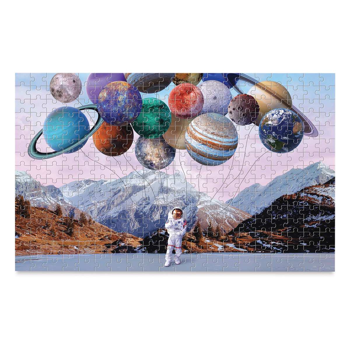 Galison Space Bound 300 Piece Lenticular Puzzle, Completed Puzzle, Third Perspective