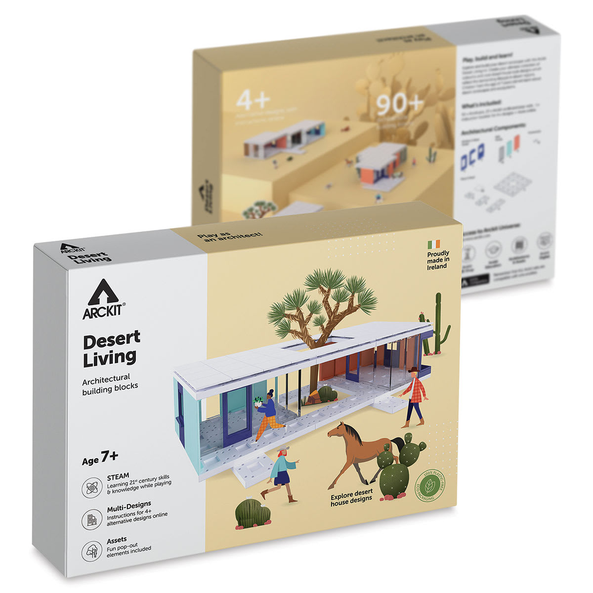 Arckit Desert Living Architectural Model Building Kit - front and back of box