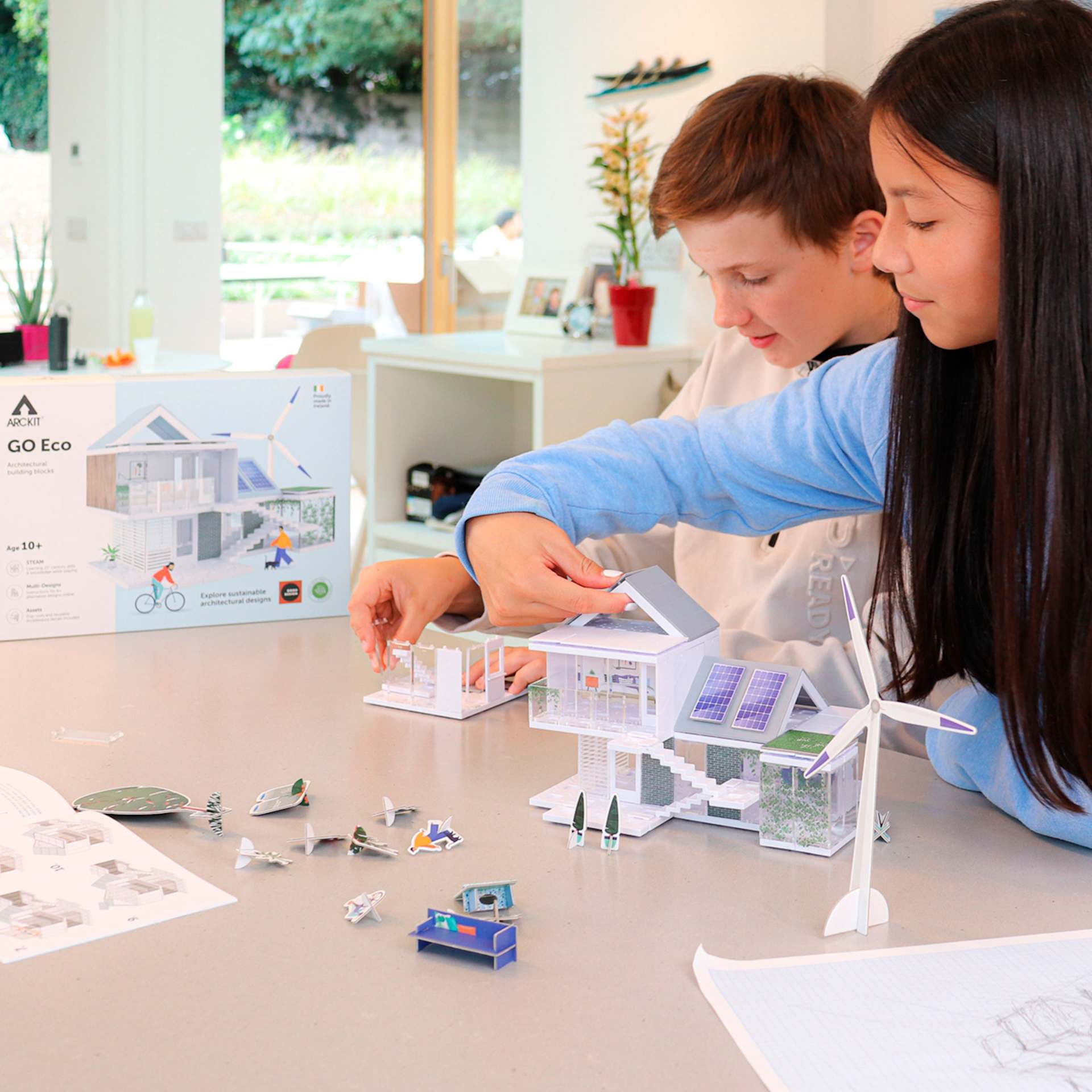 Arckit Go Eco Architectural Model Building Kit - building in process