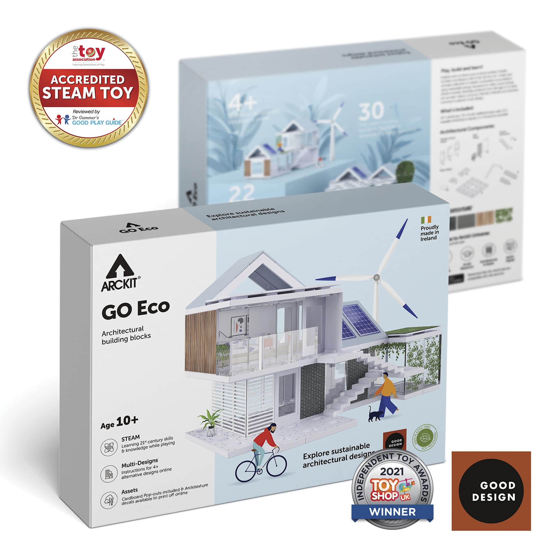 Arckit Go Eco Architectural Model Building Kit - front and back of box