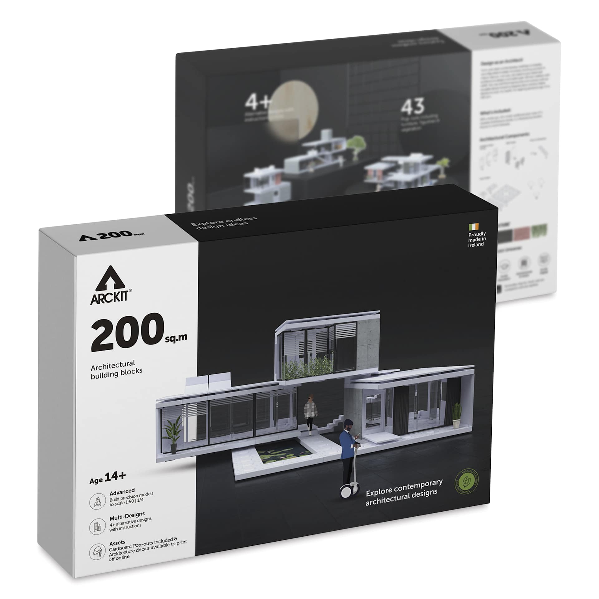 Arckit 200 sqm. Architectural Model Building Kit - front and back of box