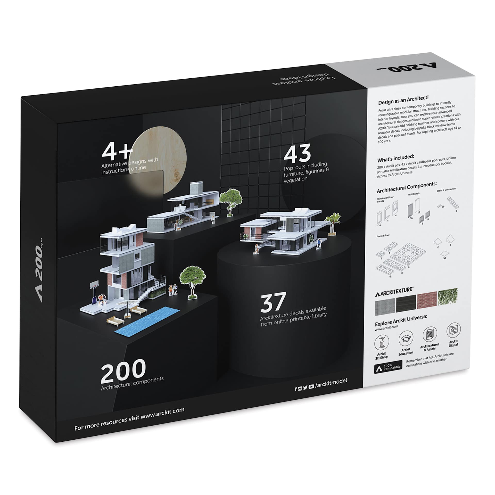 Arckit 200 sqm. Architectural Model Building Kit - back of box
