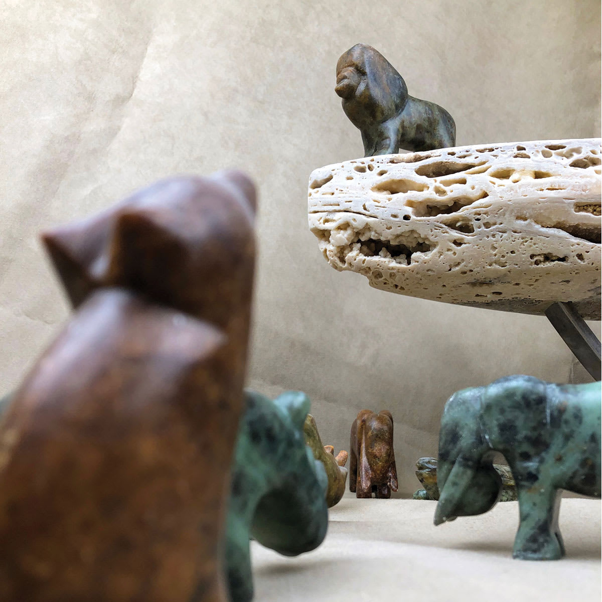 StudioStone Creative Soapstone Carving Kits, finished Animals