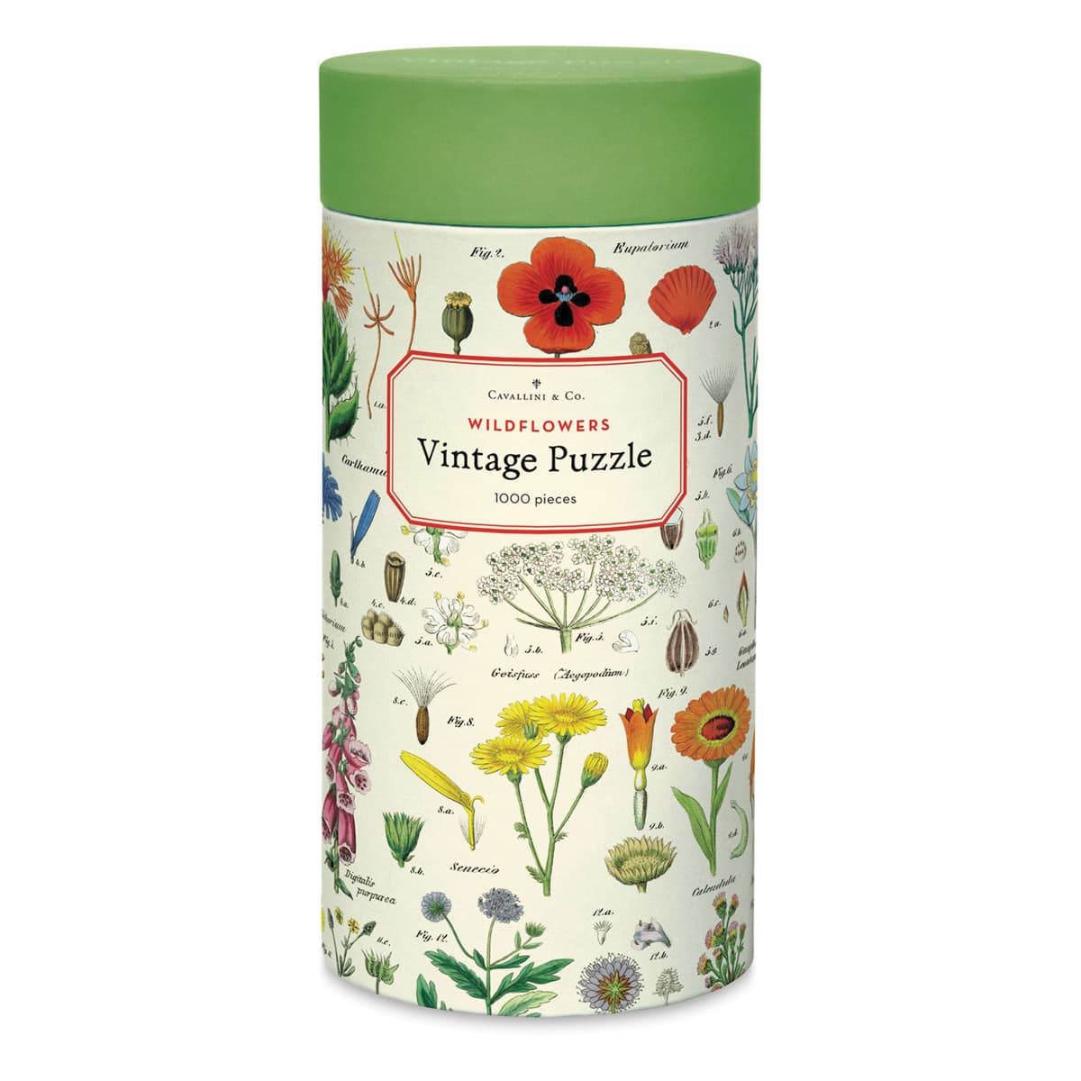Cavallini Vintage Wildflowers 1,000 Piece Puzzle (packaging)