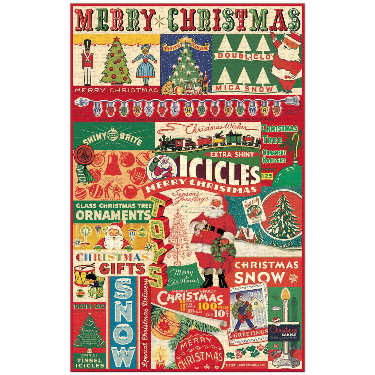 Cavallini Vintage Christmas 500 Piece Puzzle
