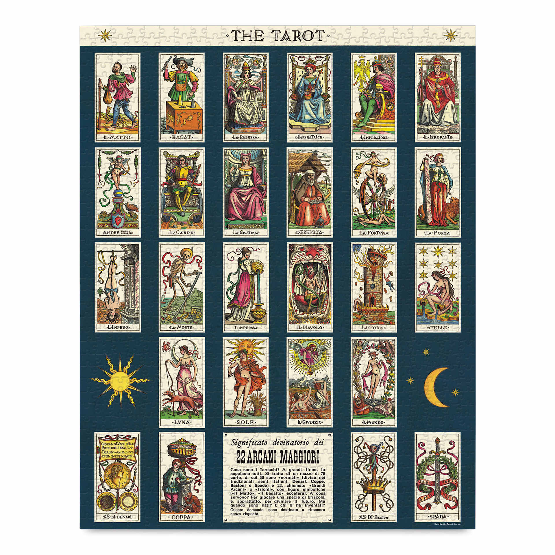 Cavallini Vintage Tarot 1,000 Piece Puzzle finished puzzle