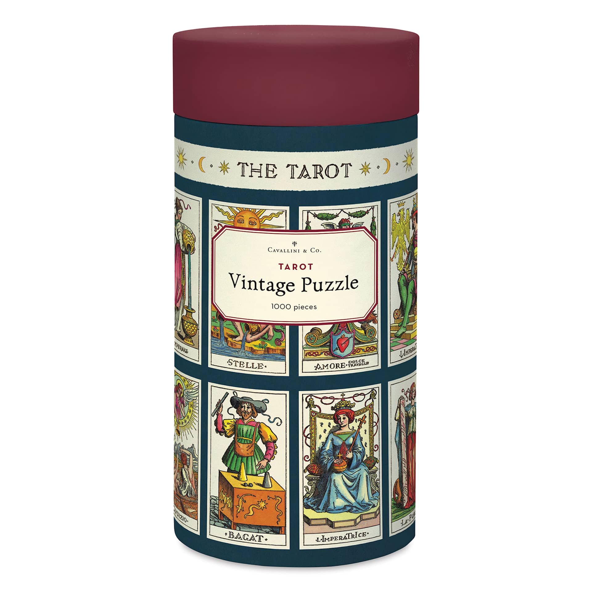 Cavallini Vintage Tarot 1,000 Piece Puzzle front of packaging