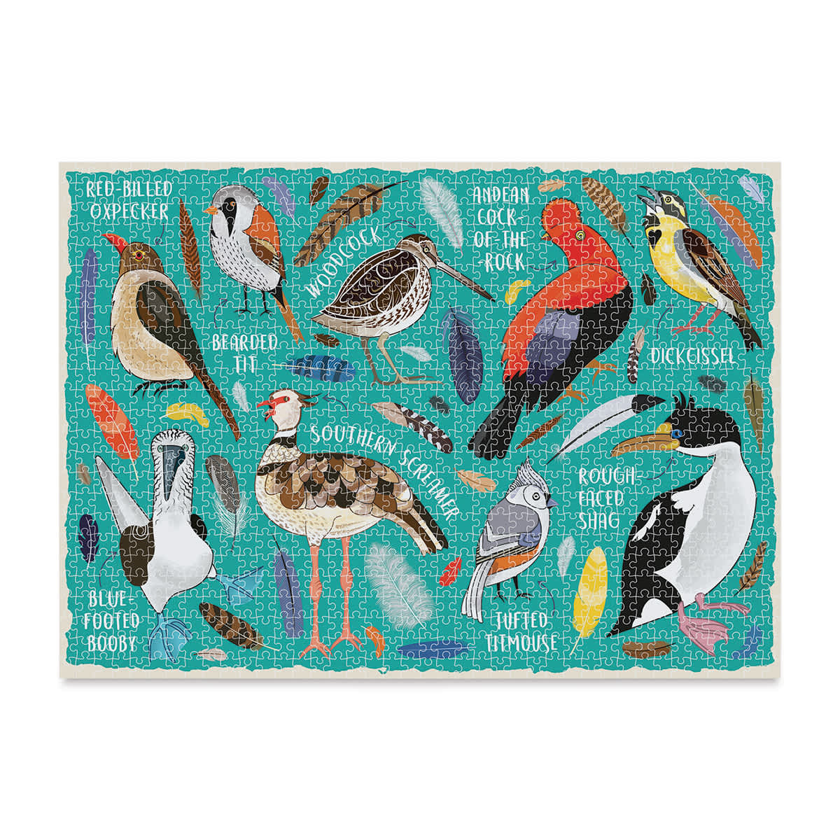 Ginger Fox Fowl Language 1,000 Piece Puzzle, completed puzzle