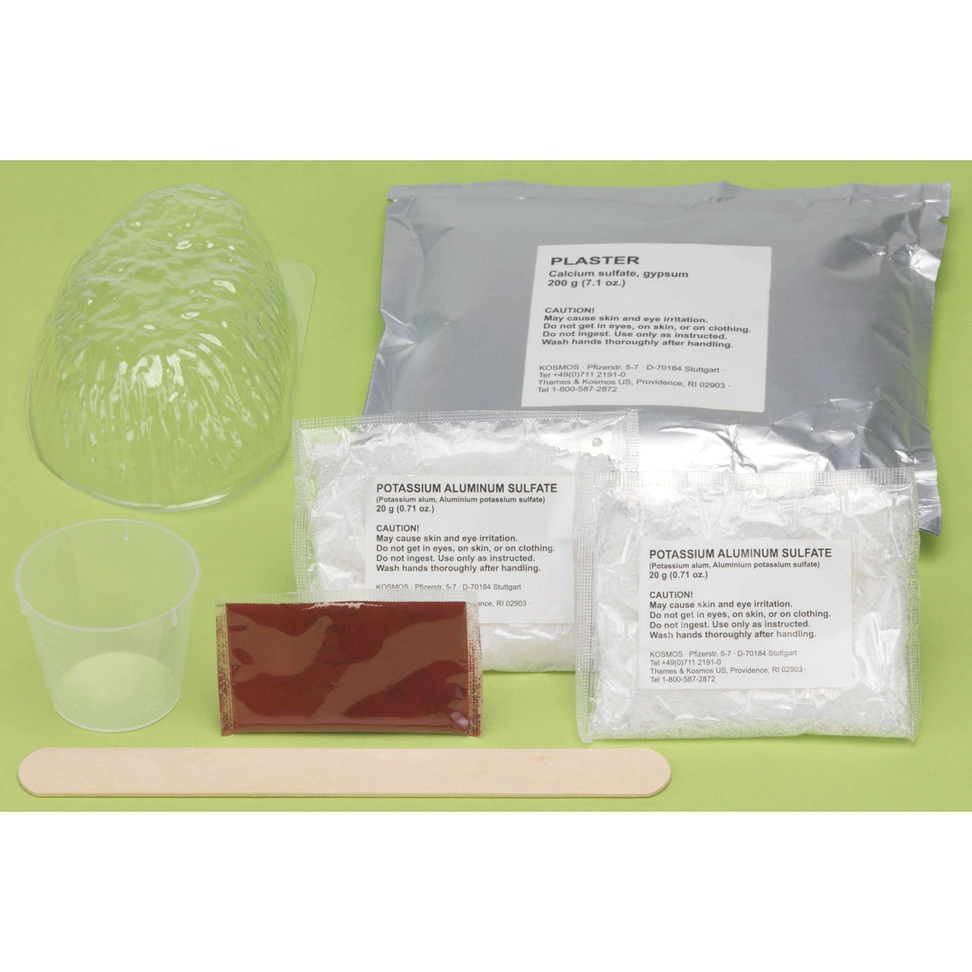 Thames & Kosmos Crystal Geode STEM Experiment Kit (kit contents)