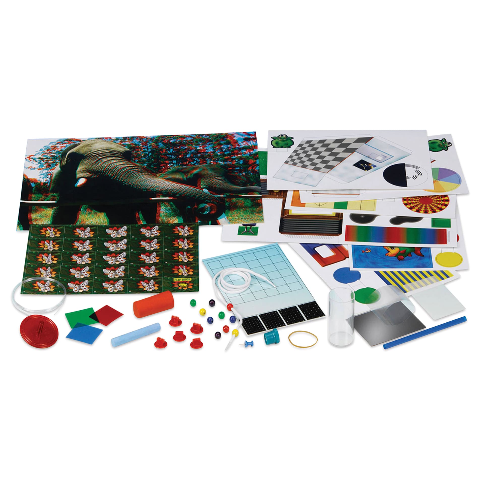 Thames & Kosmos Optical Illusions STEM Experiment Kit (kit contents)