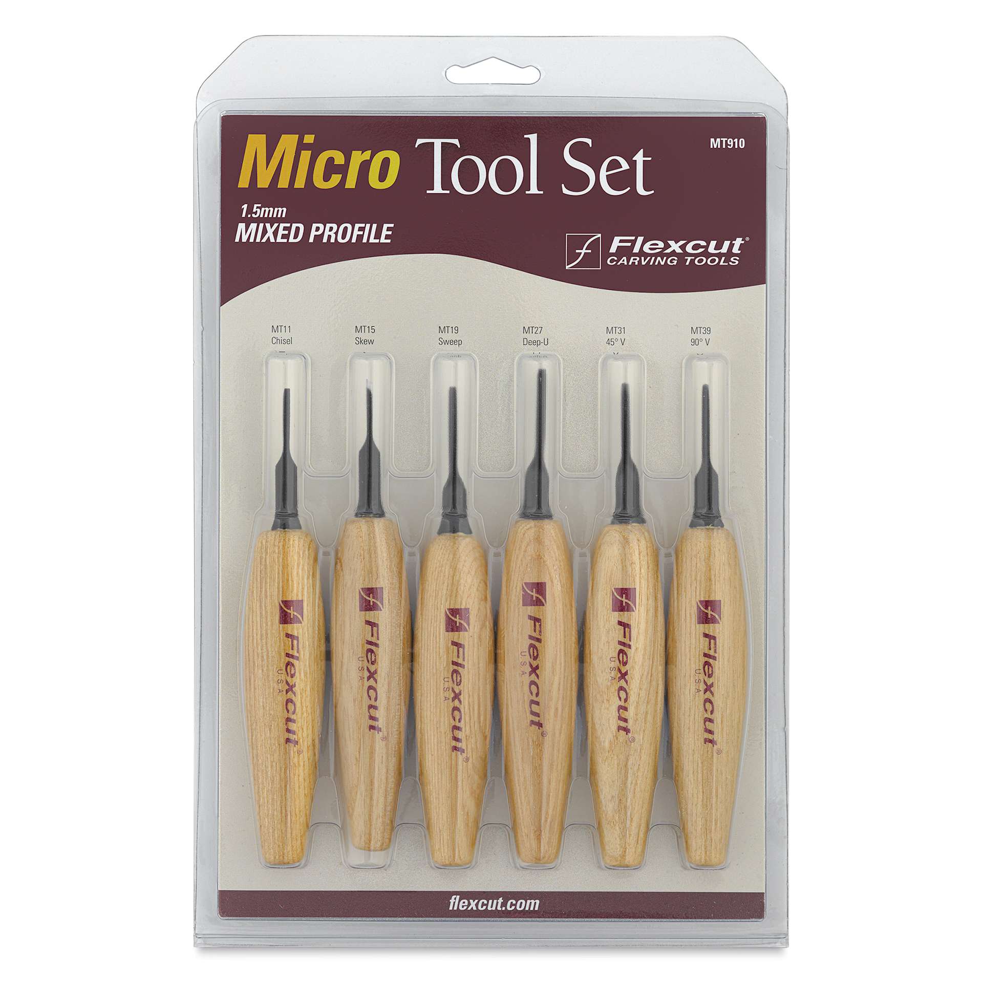 Flexcut Mixed Profile Micro Tool Set - front of packaging