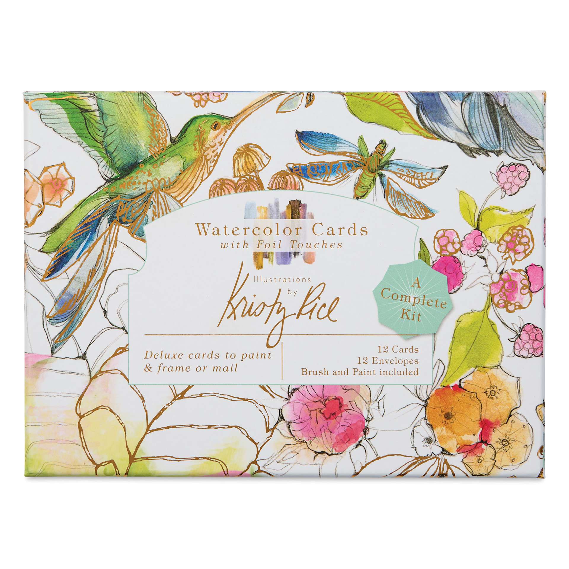 Watercolor Cards with Foil Touches Kit, front of packaging