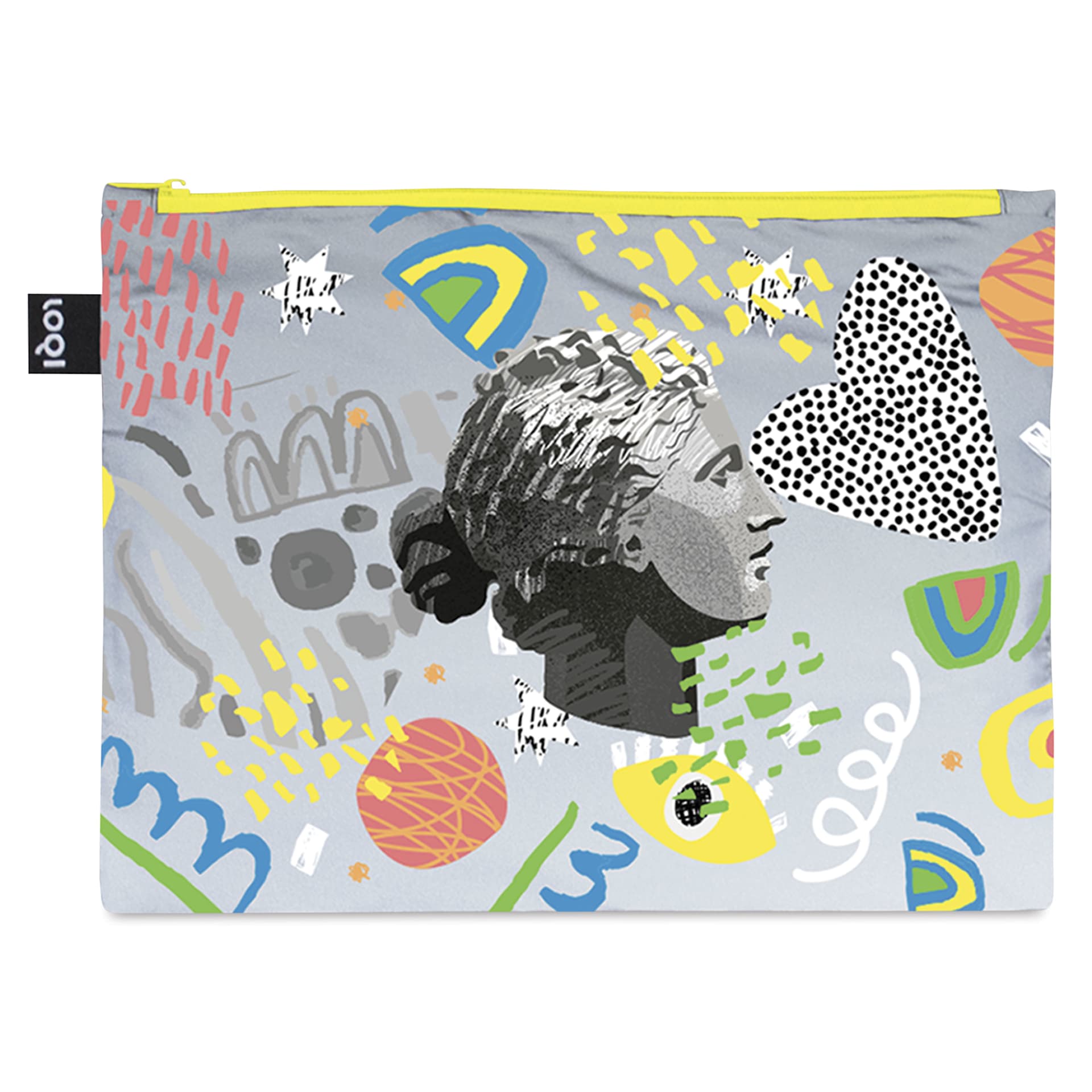 Loqi Zip Pocket Set - Classic Art, Set of 3, medium bag