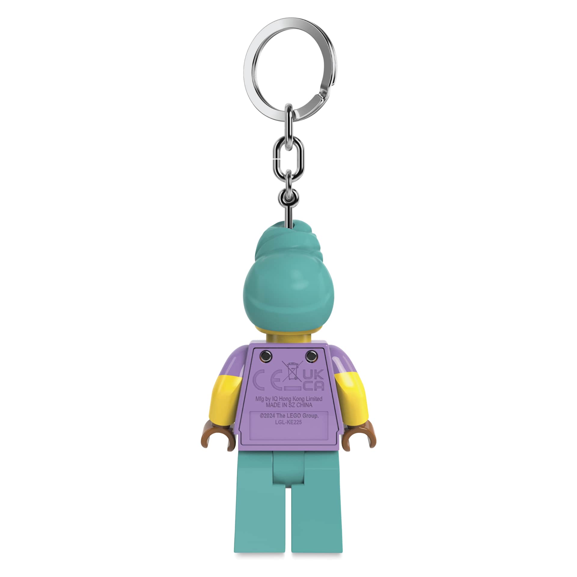 LEGO Iconic Ceramics Girl Keychain Light, back