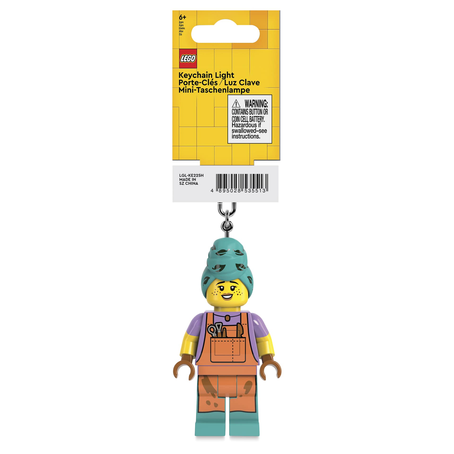 LEGO Iconic Ceramics Girl Keychain Light, packaging