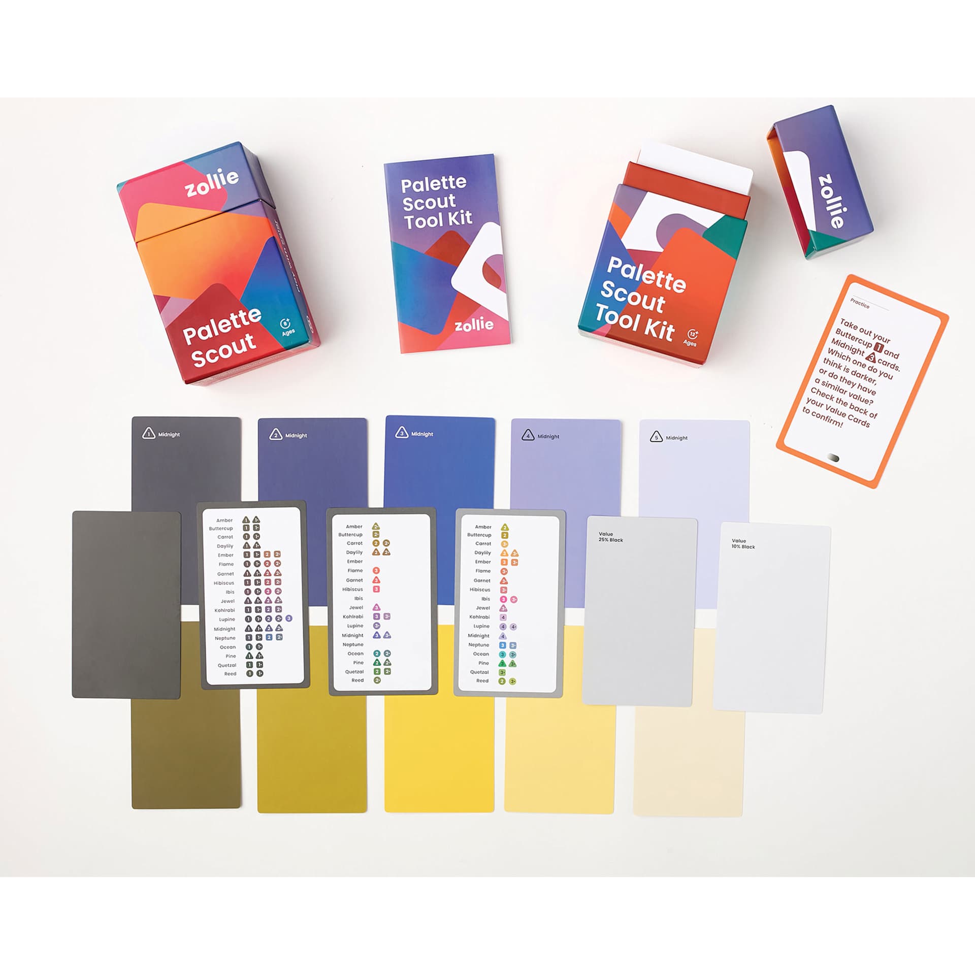 Zollie Palette Scout Color Theory Cards and Expansion Deck, exploring color theory