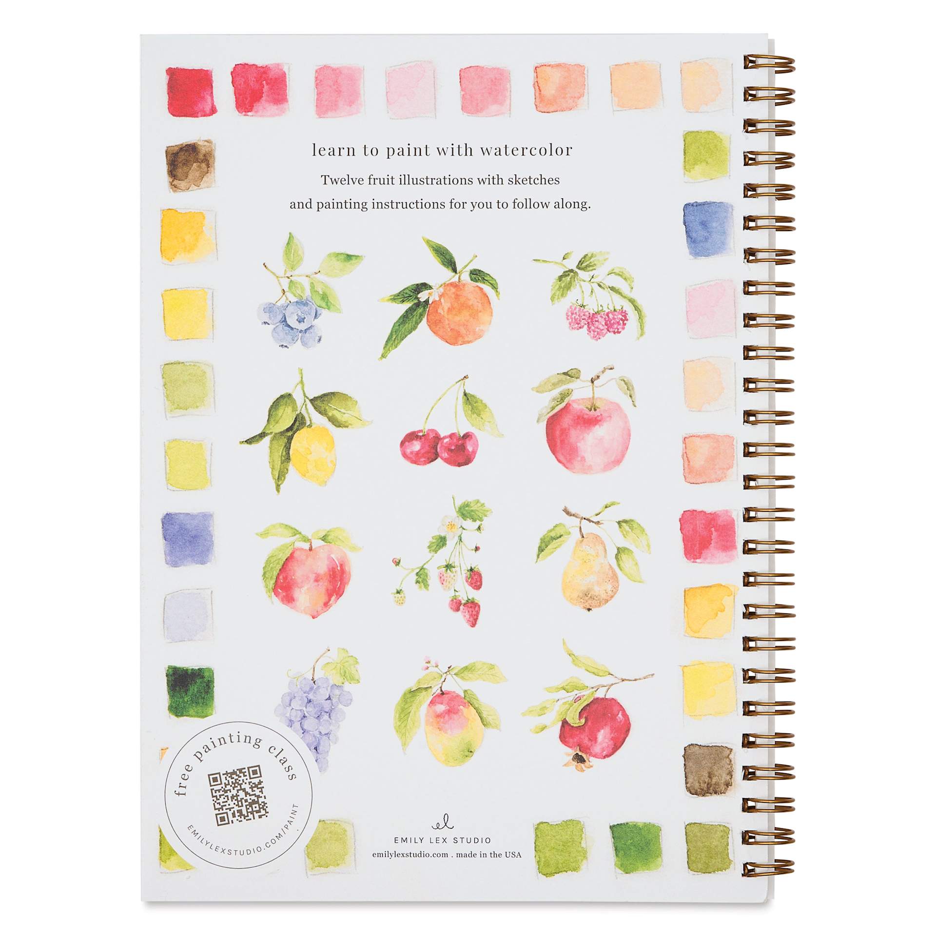 Emily Lex Studio Fruit Watercolor Workbook - 6-1/2" x 9"