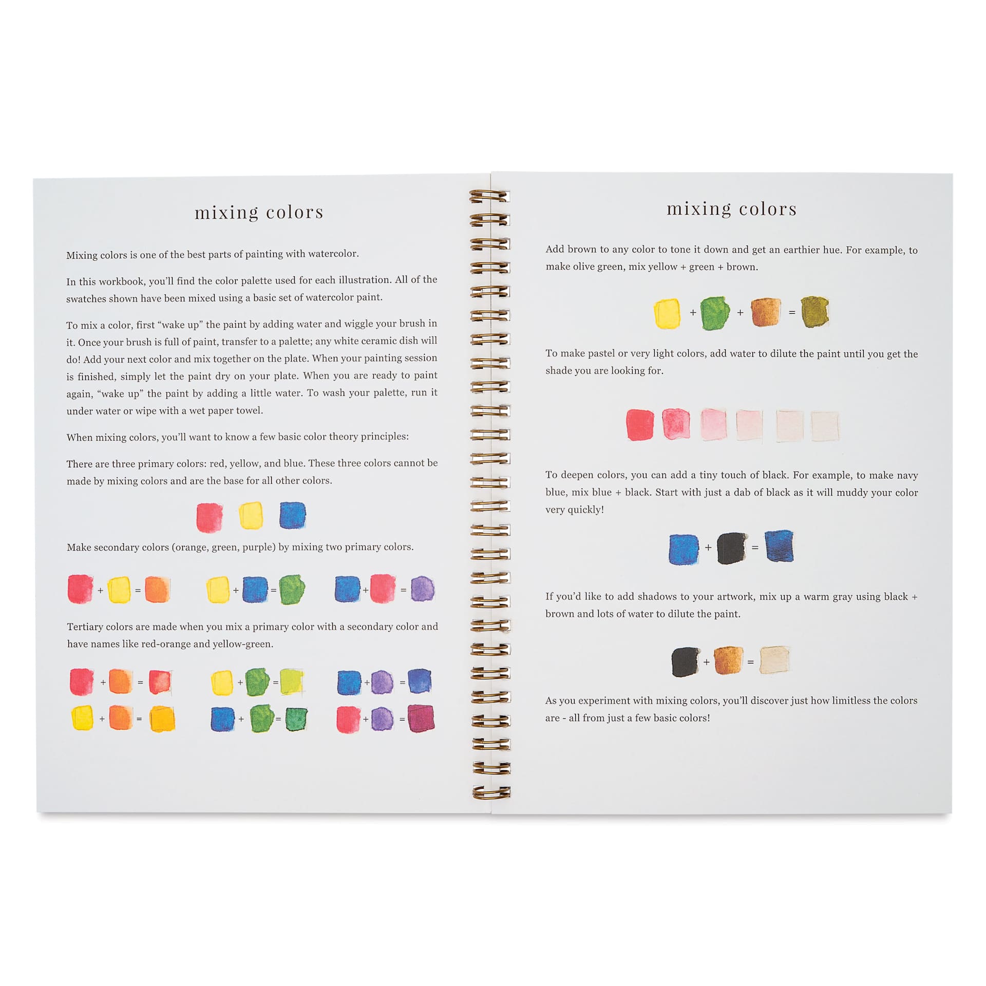Emily Lex Studio Fruit Watercolor Workbook - 6-1/2" x 9", mixing colors