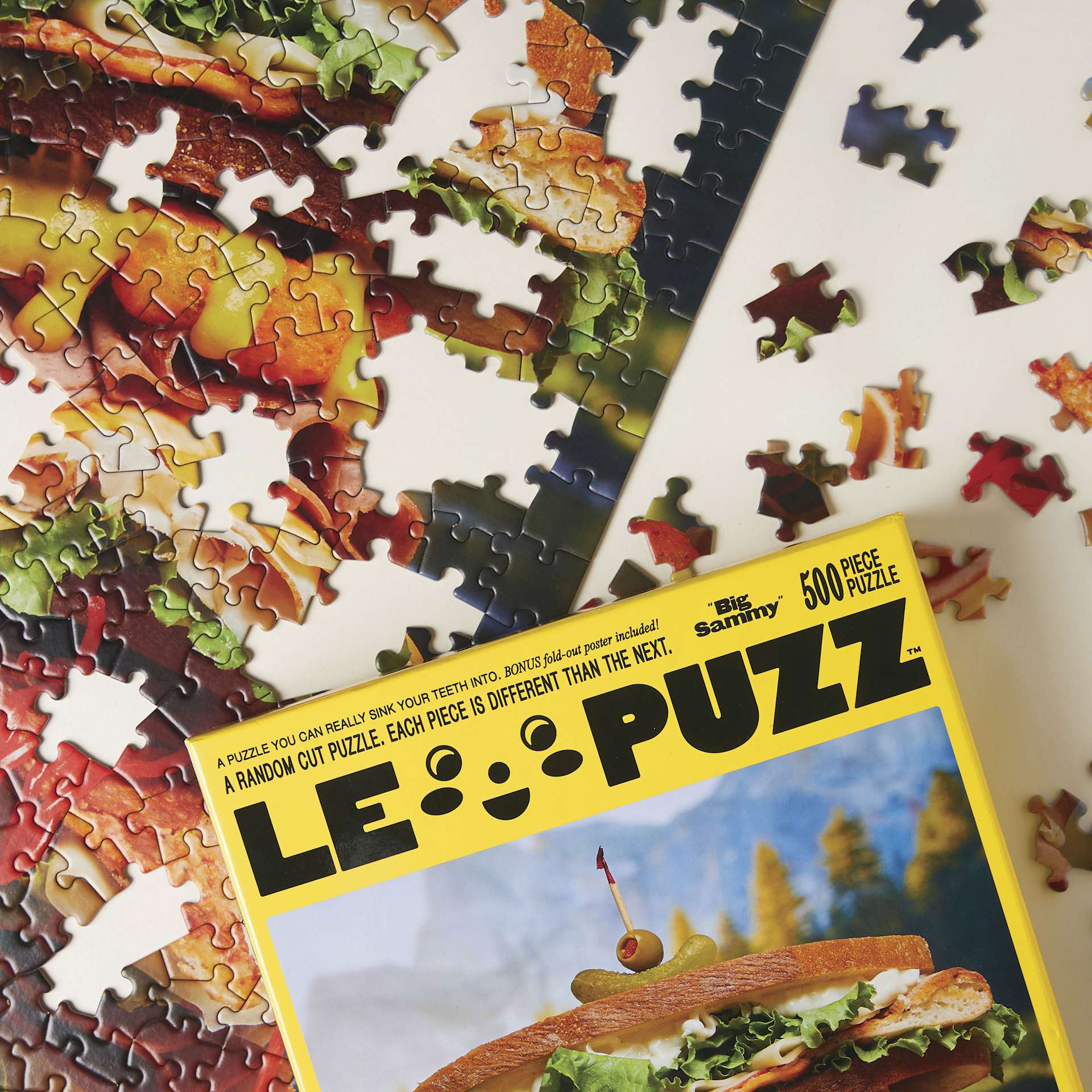 Le Puzz Big Sammy 500-Piece Puzzle - 18" x 25", puzzle in construction