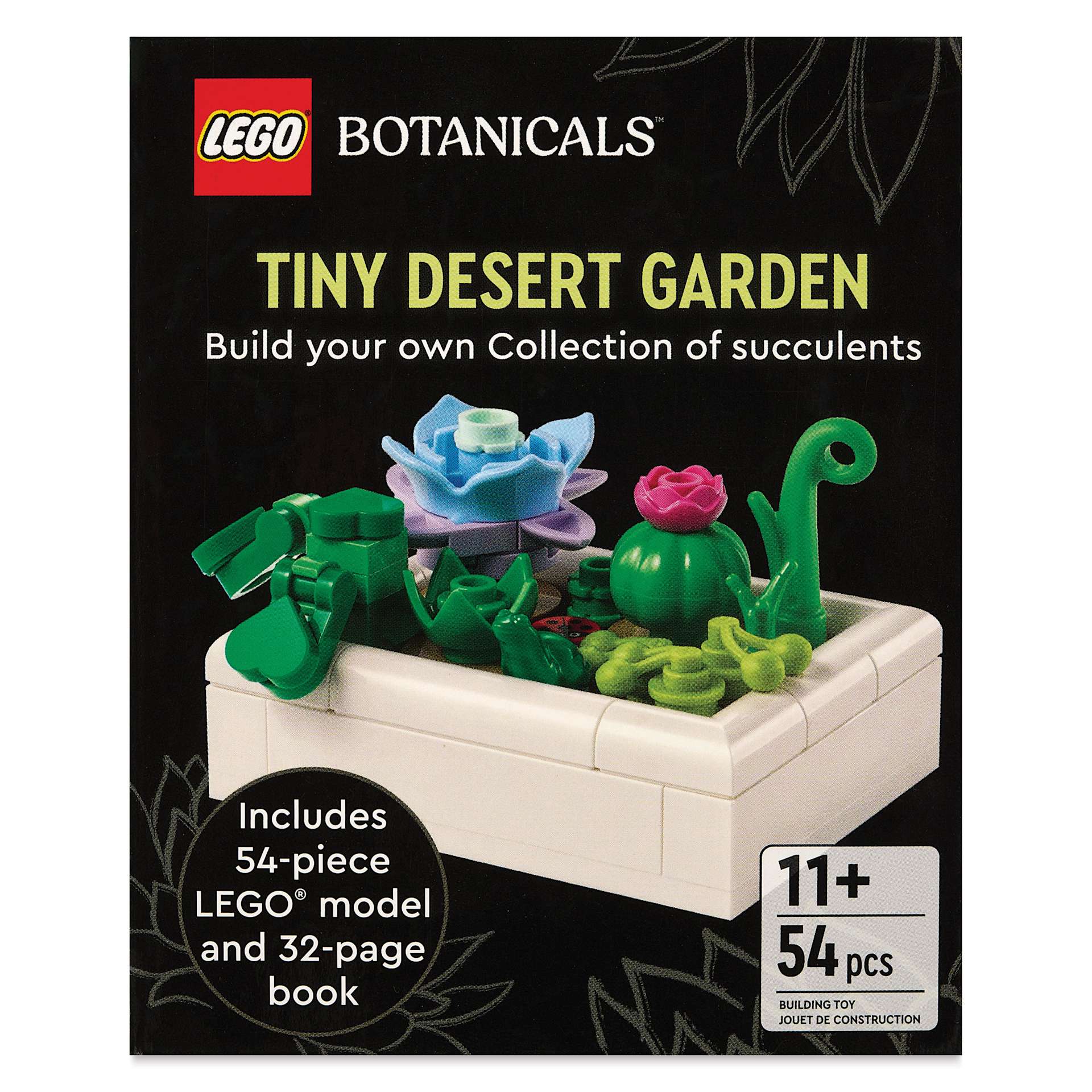 LEGO Botanicals Tiny Building Sets - Tiny Desert Garden, 54 pieces, front of packaging