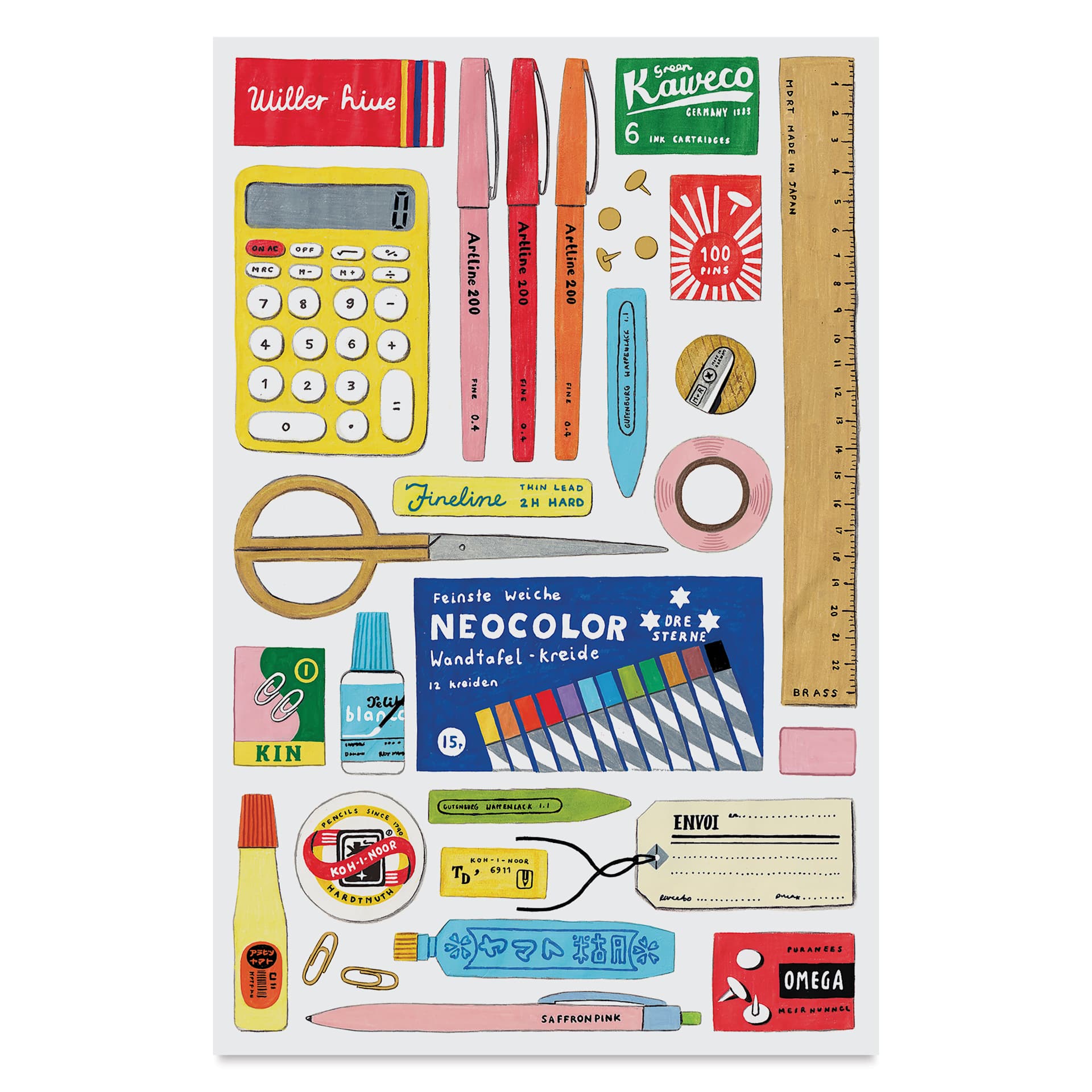 Happily Puzzles 1000-Piece Stationery Jigsaw Puzzle, front of packaging