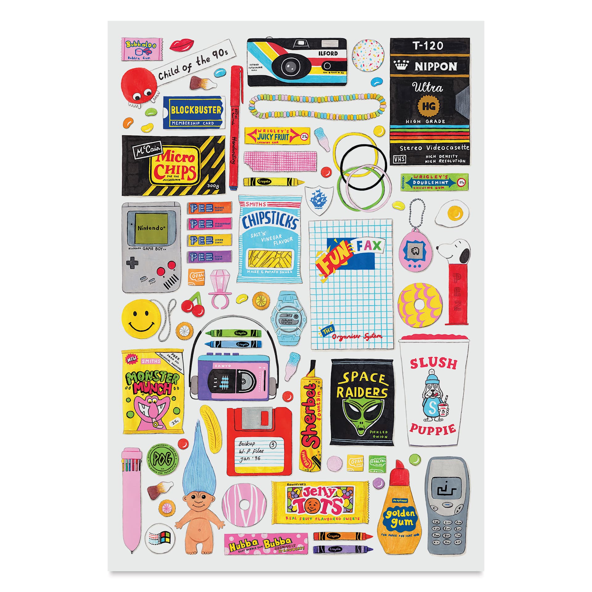 Happily Puzzles In the 90's 1,000-Piece Jigsaw Puzzle, packaging, front of packaging