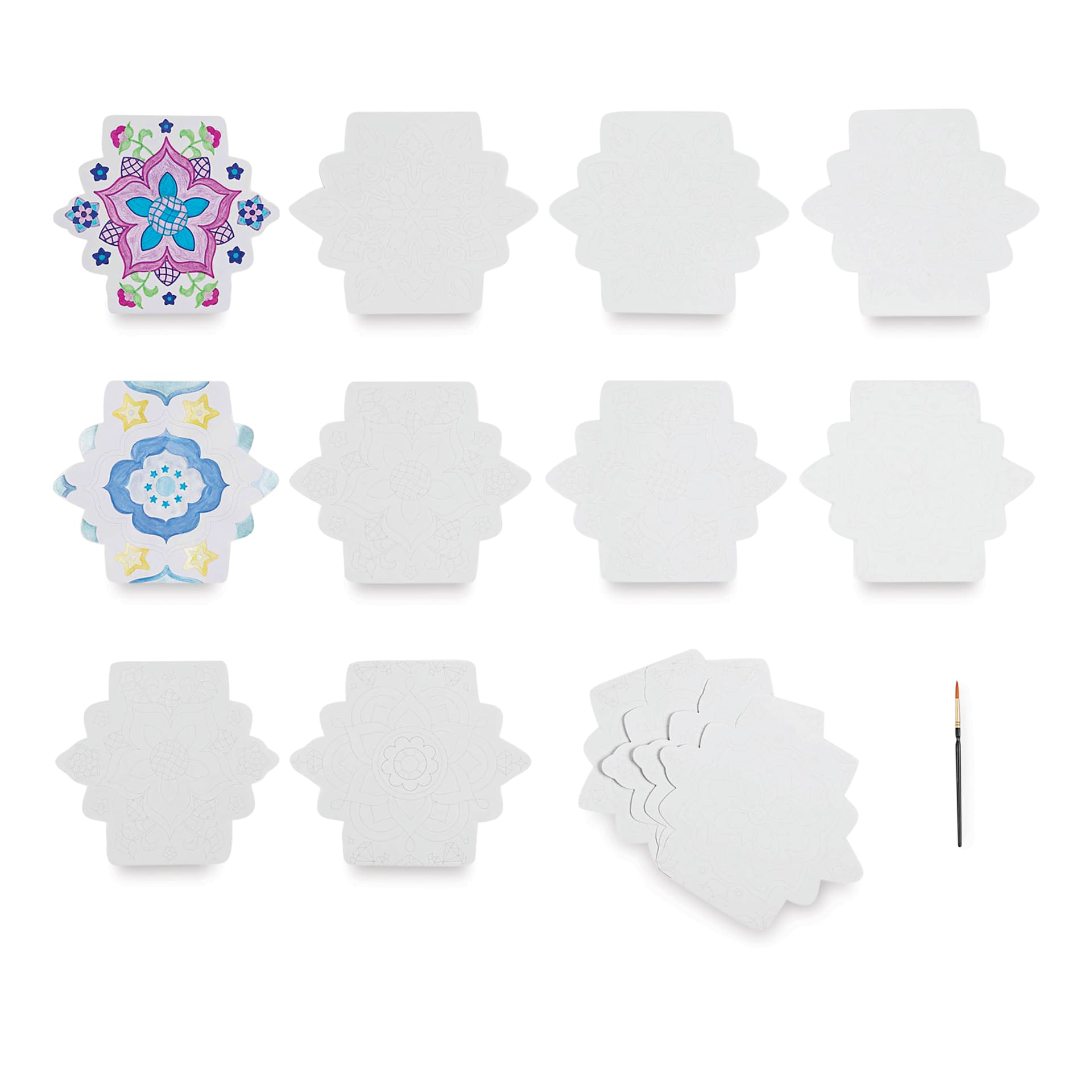 Brea Reese Vivid Mixed Media Coloring Pad - Tile, 9.5" x 9.7", themed pages