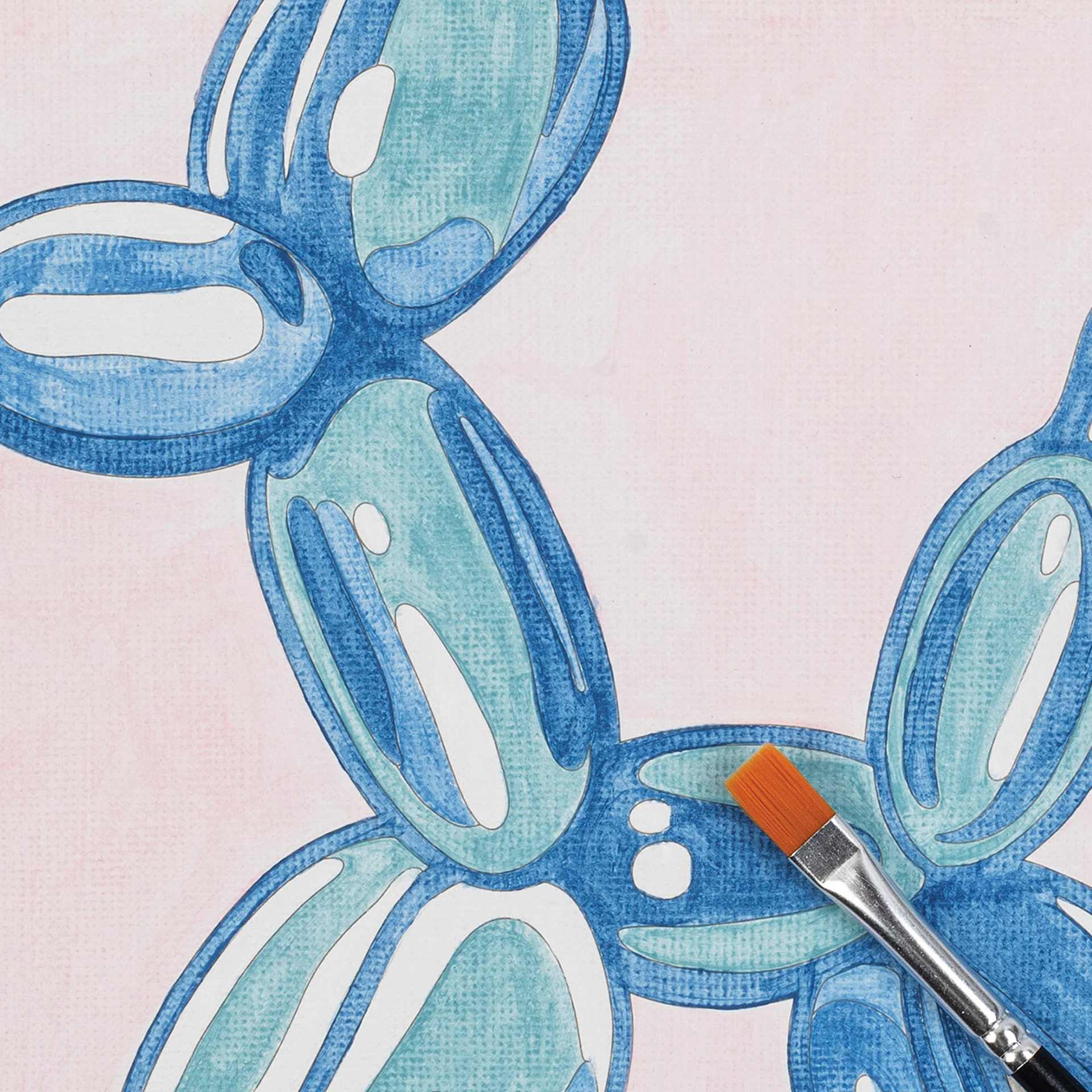 Brea Reese Vivid Mini Paint-by-Number Kit - Balloon Dog, finished kit