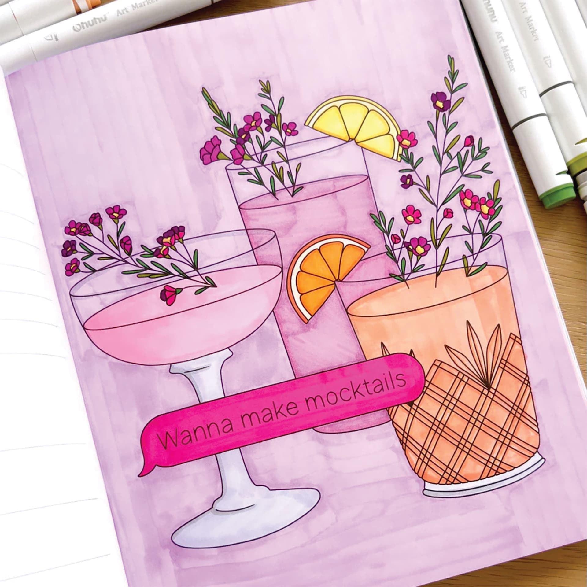 Elyse Breanne Put a Bow On It Coloring Book, drinks