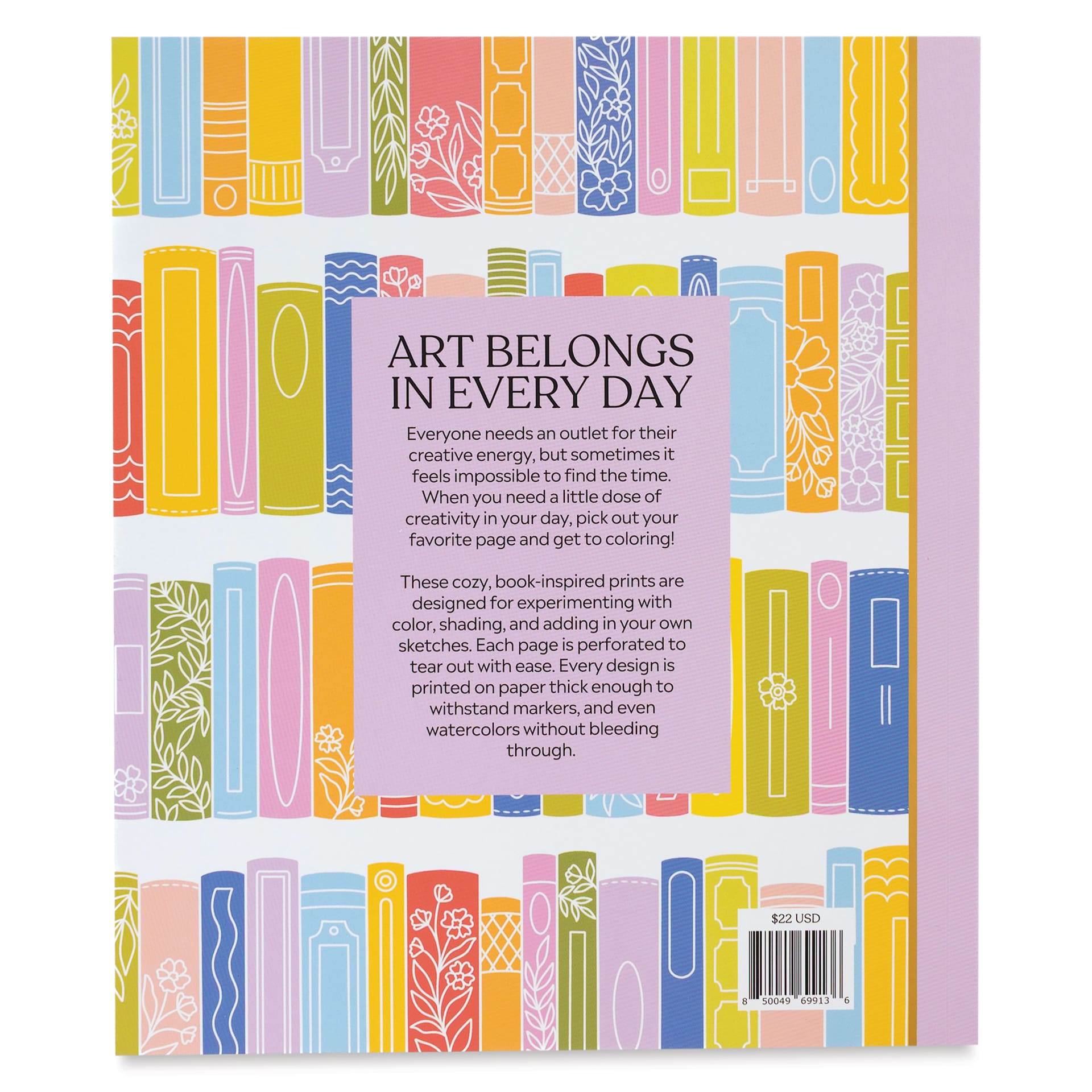 Elyse Breanne All Booked Up Coloring Book, back cover