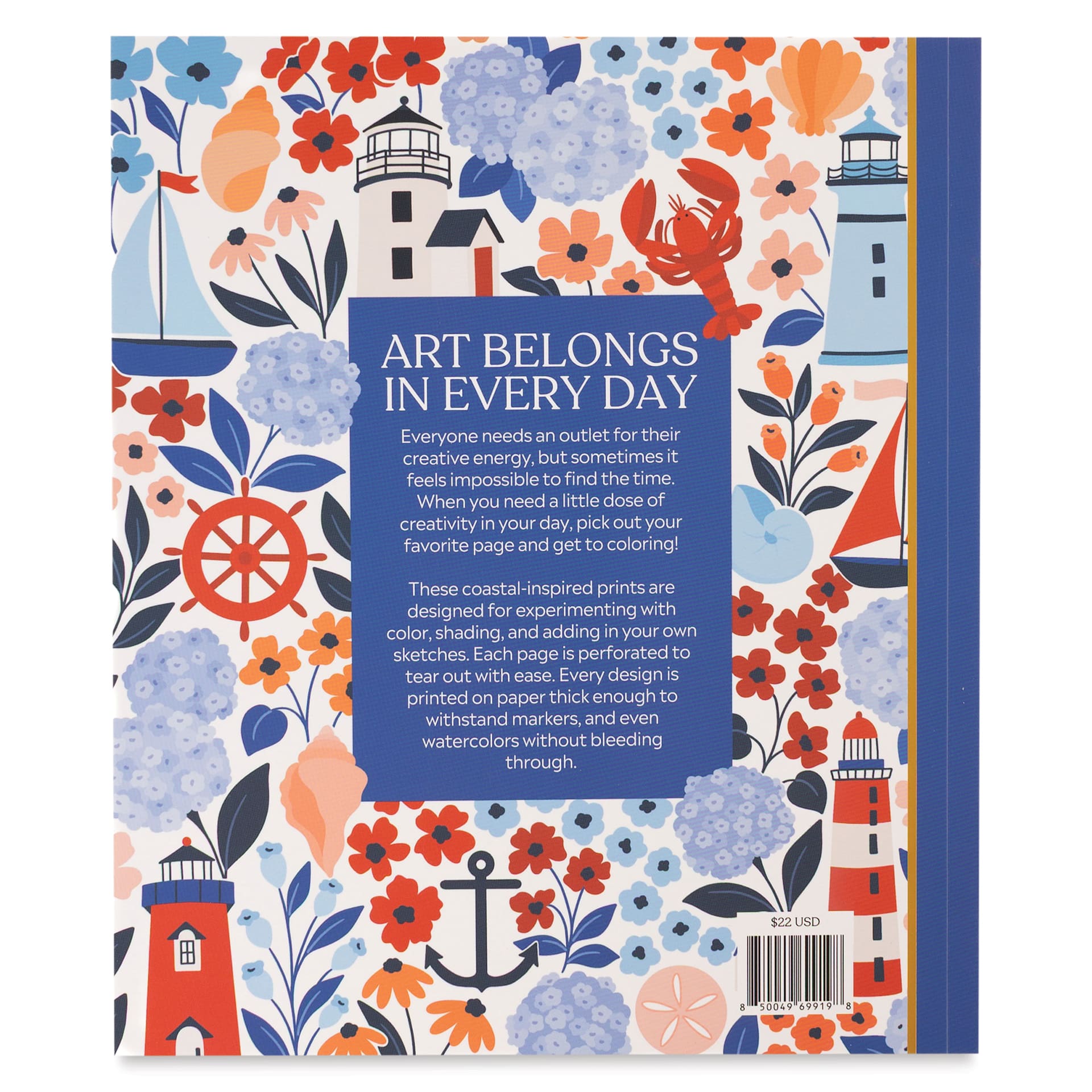 Elyse Breanne Coastal Americana Coloring Book, back cover