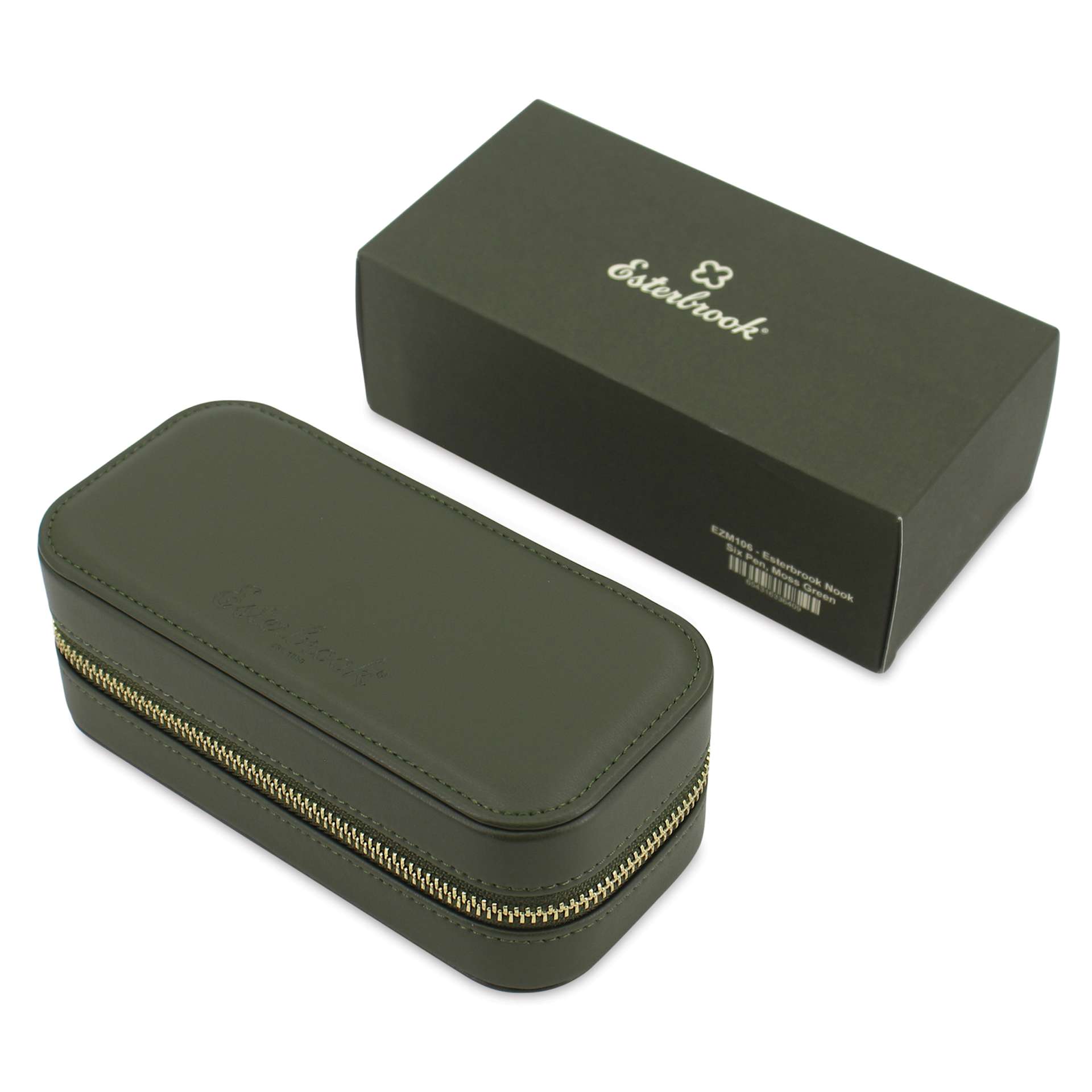 Esterbrook Pen Nook Pen Case - Six Pen, Moss Green