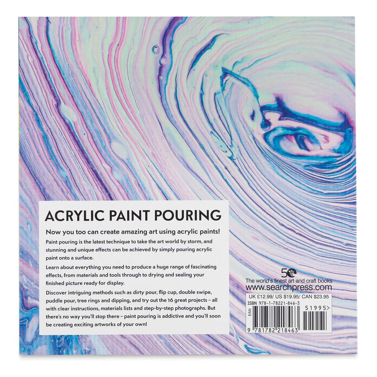 Acrylic Paint Pouring, Back Cover