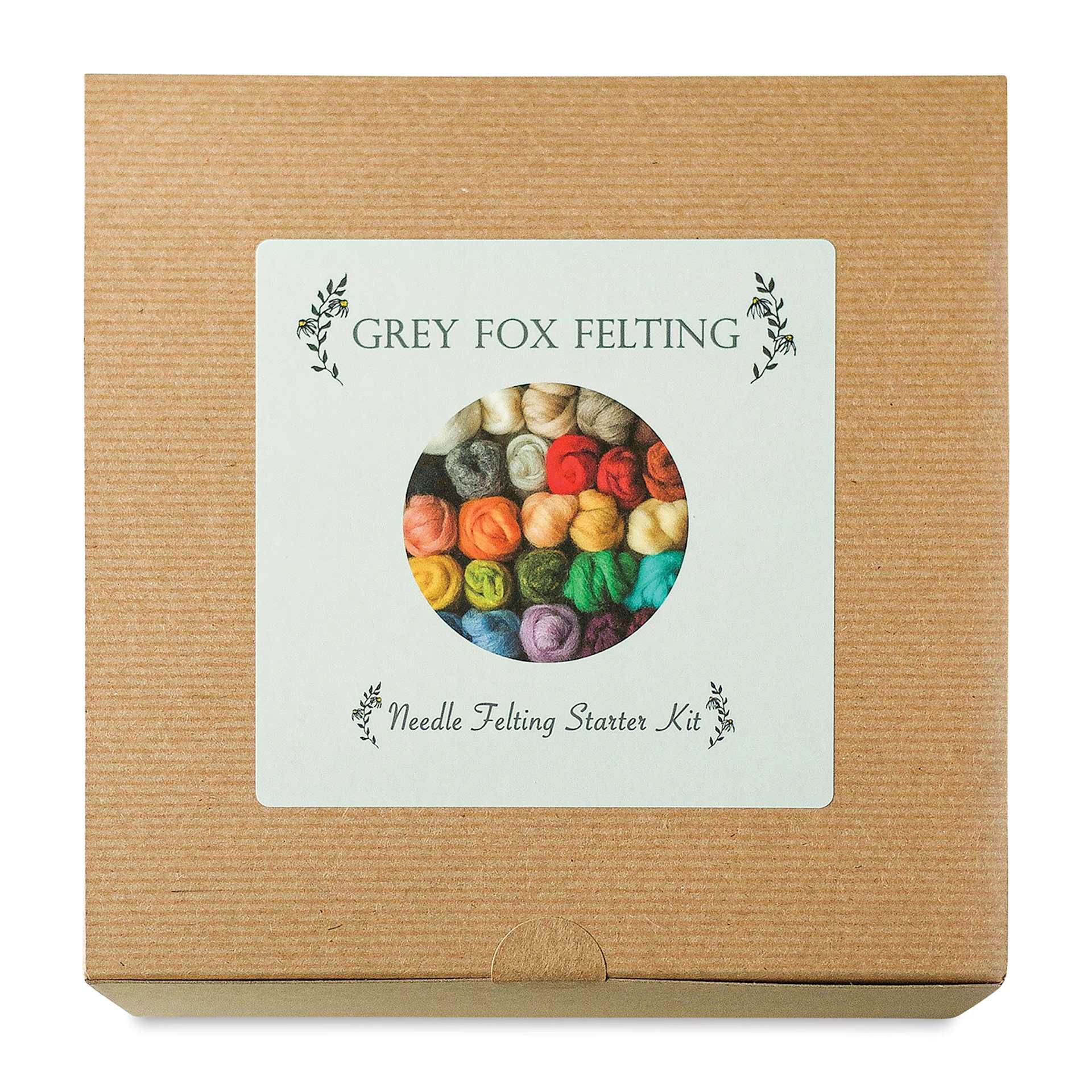 Grey Fox Felting Needle Felting Starter Kit (Front of packaging)