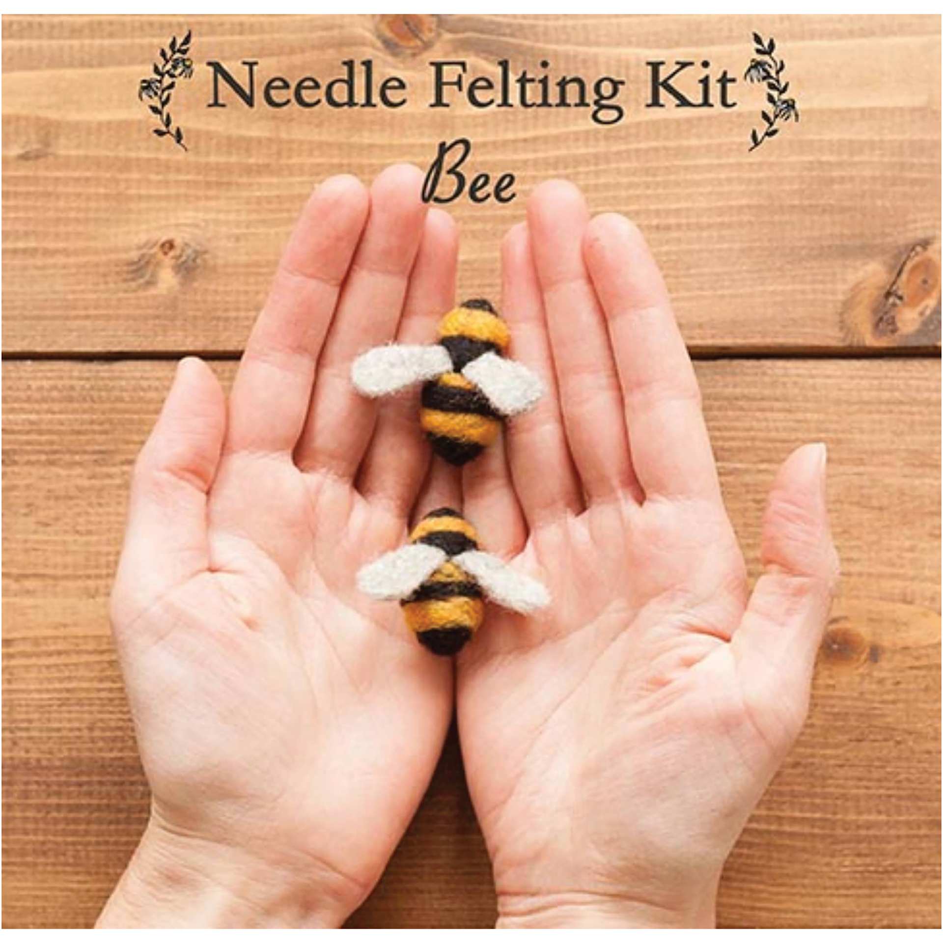 Grey Fox Felting Needle Felting Project Kit - Bee (Finished felted bees)